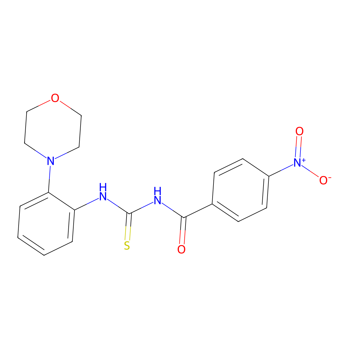 N-[[2-(4-morpholinyl)anilino]-sulfanylidenemethyl]-4-nitrobenzamide molecular structure, CAS 528889-11-4