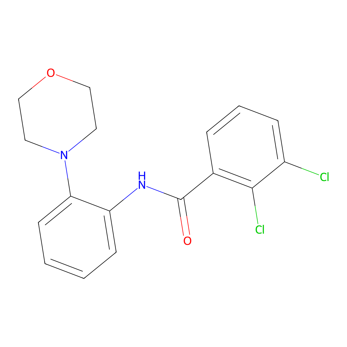 2,3-dichloro-N-(2-morpholin-4-ylphenyl)benzamide molecular structure, CAS 528889-56-7