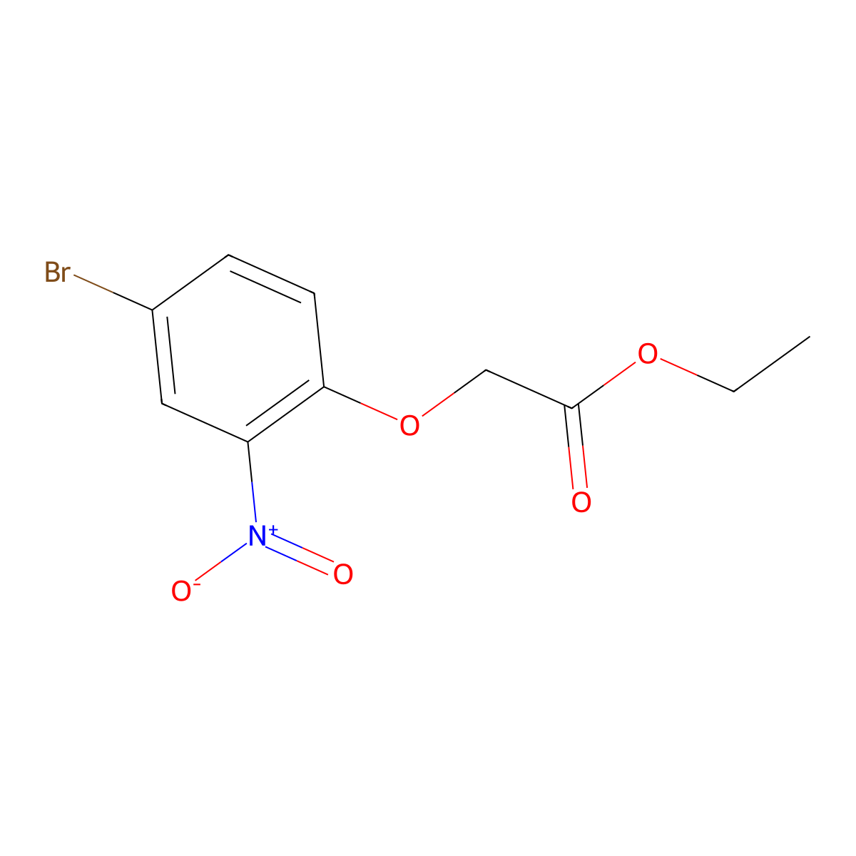 Ethyl 2-(4-bromo-2-nitrophenoxy)acetate molecular structure, CAS 528892-33-3