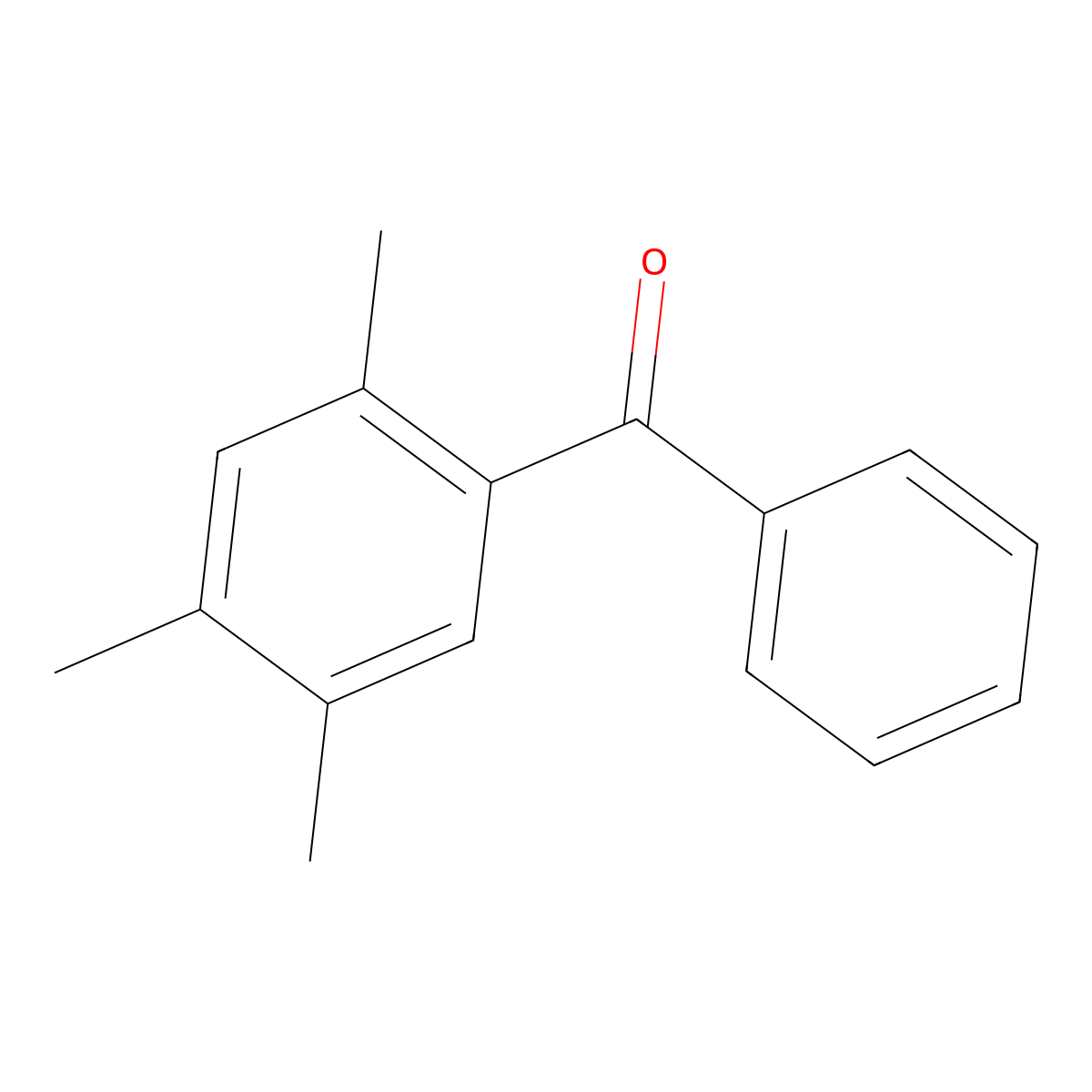 Phenyl(2,4,5-trimethylphenyl)methanone molecular structure, CAS 52890-52-5
