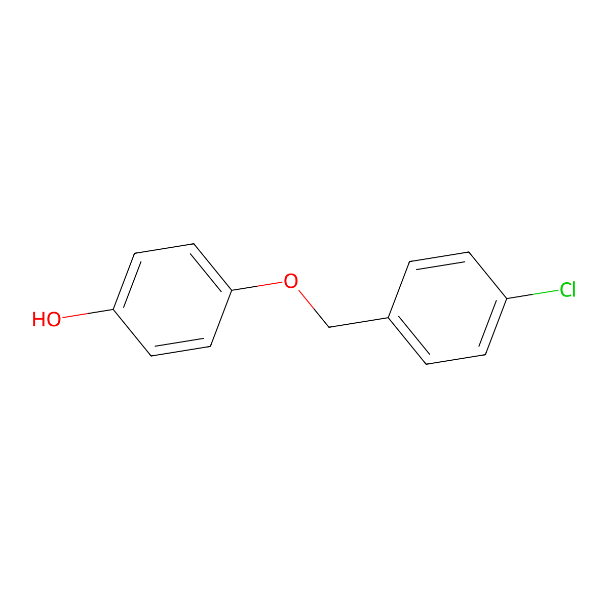 4-[(4-Chlorophenyl)methoxy]phenol molecular structure, CAS 52890-66-1