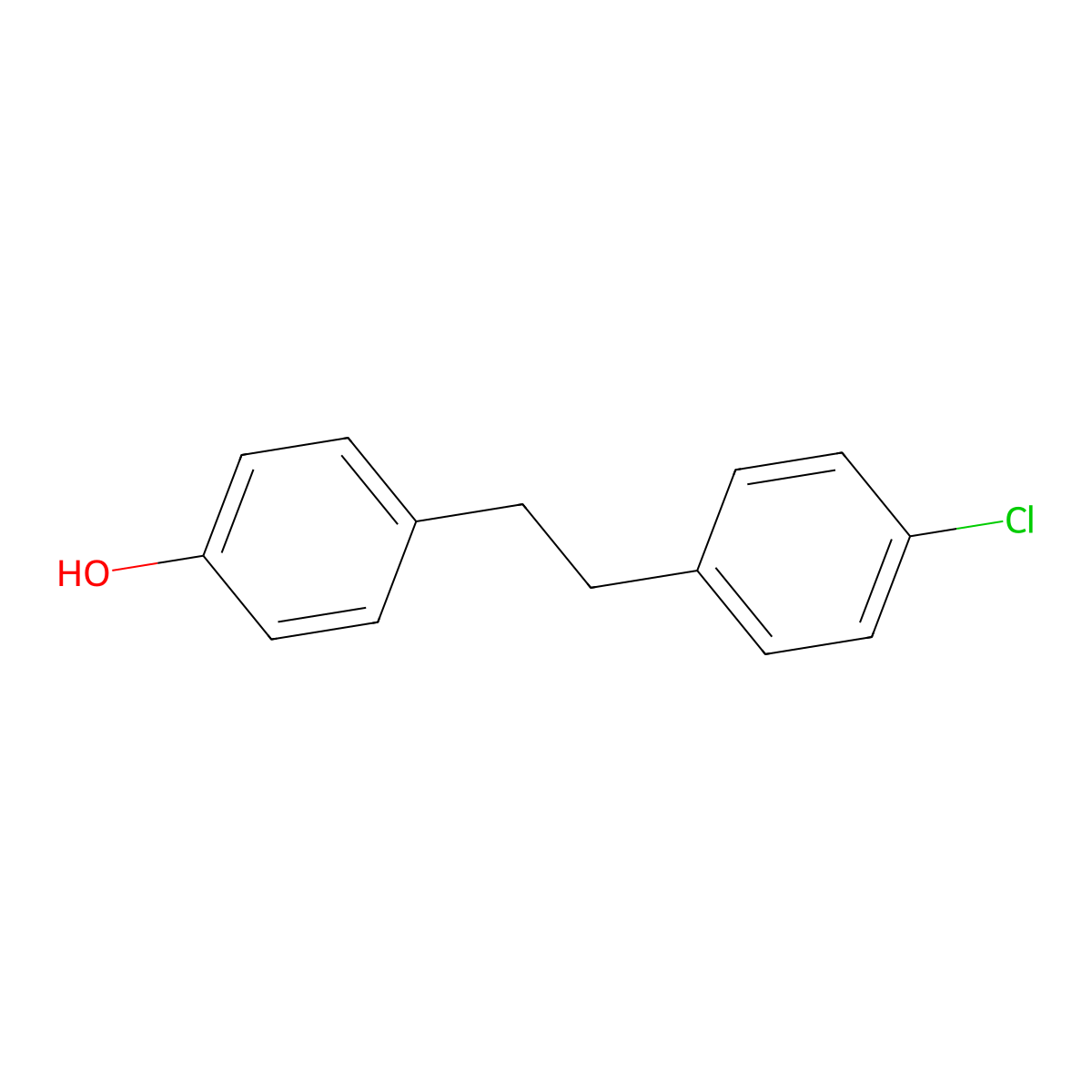 4-[2-(4-Chlorophenyl)ethyl]phenol molecular structure, CAS 52890-71-8