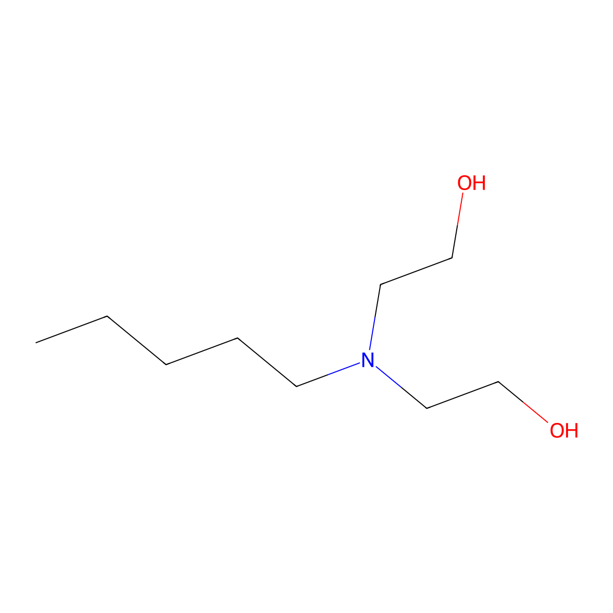 2-[(2-Hydroxyethyl)pentylamino]ethan-1-ol molecular structure, CAS 52891-00-6