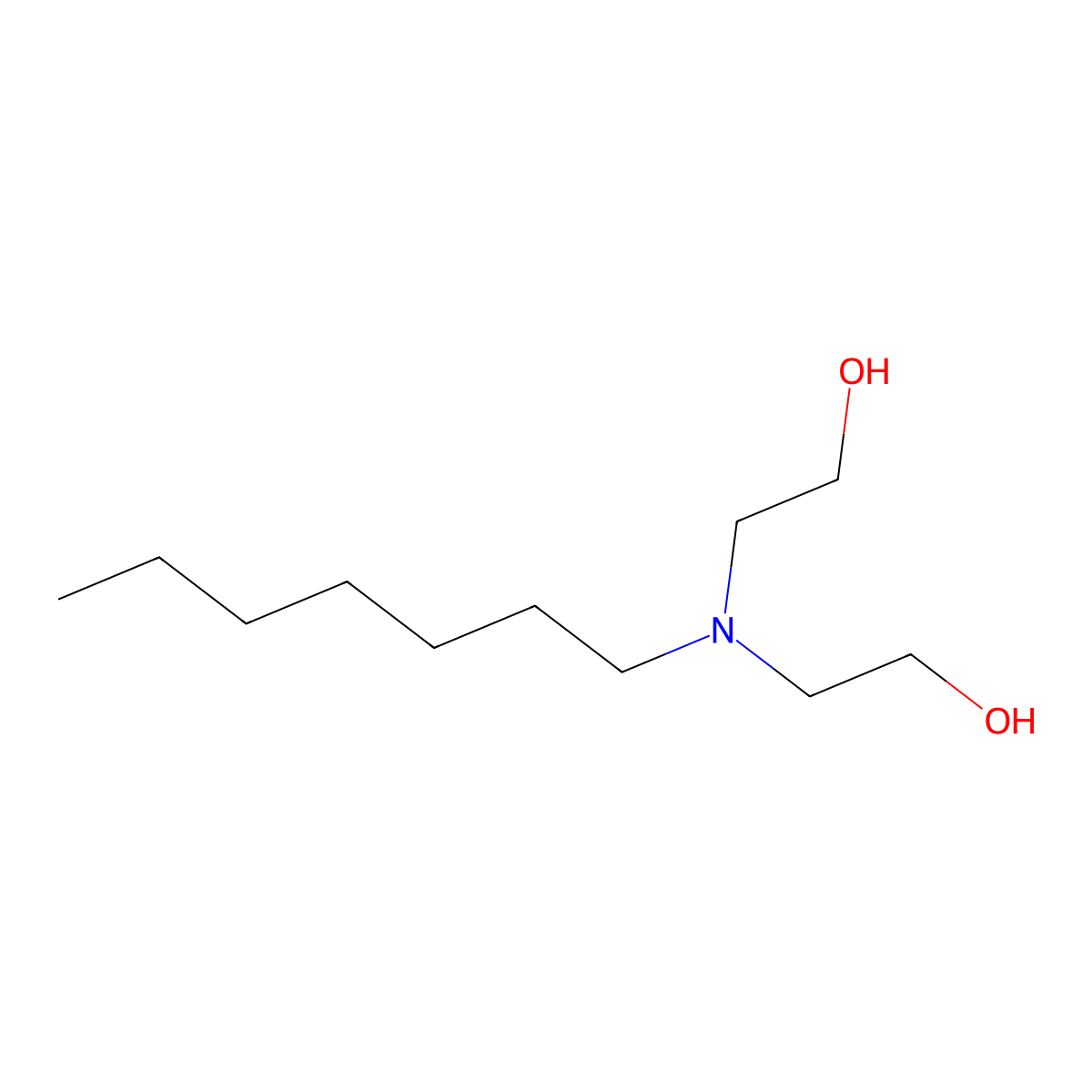 2,2'-(Heptylimino)bisethanol molecular structure, CAS 52891-01-7