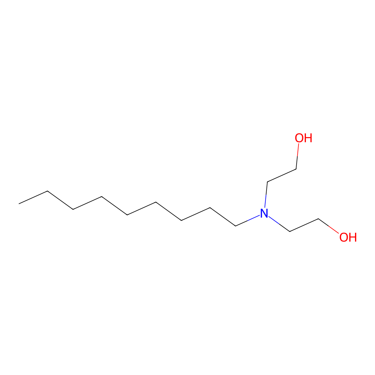 2,2'-(Nonylimino)bis(ethanol) molecular structure, CAS 52891-02-8