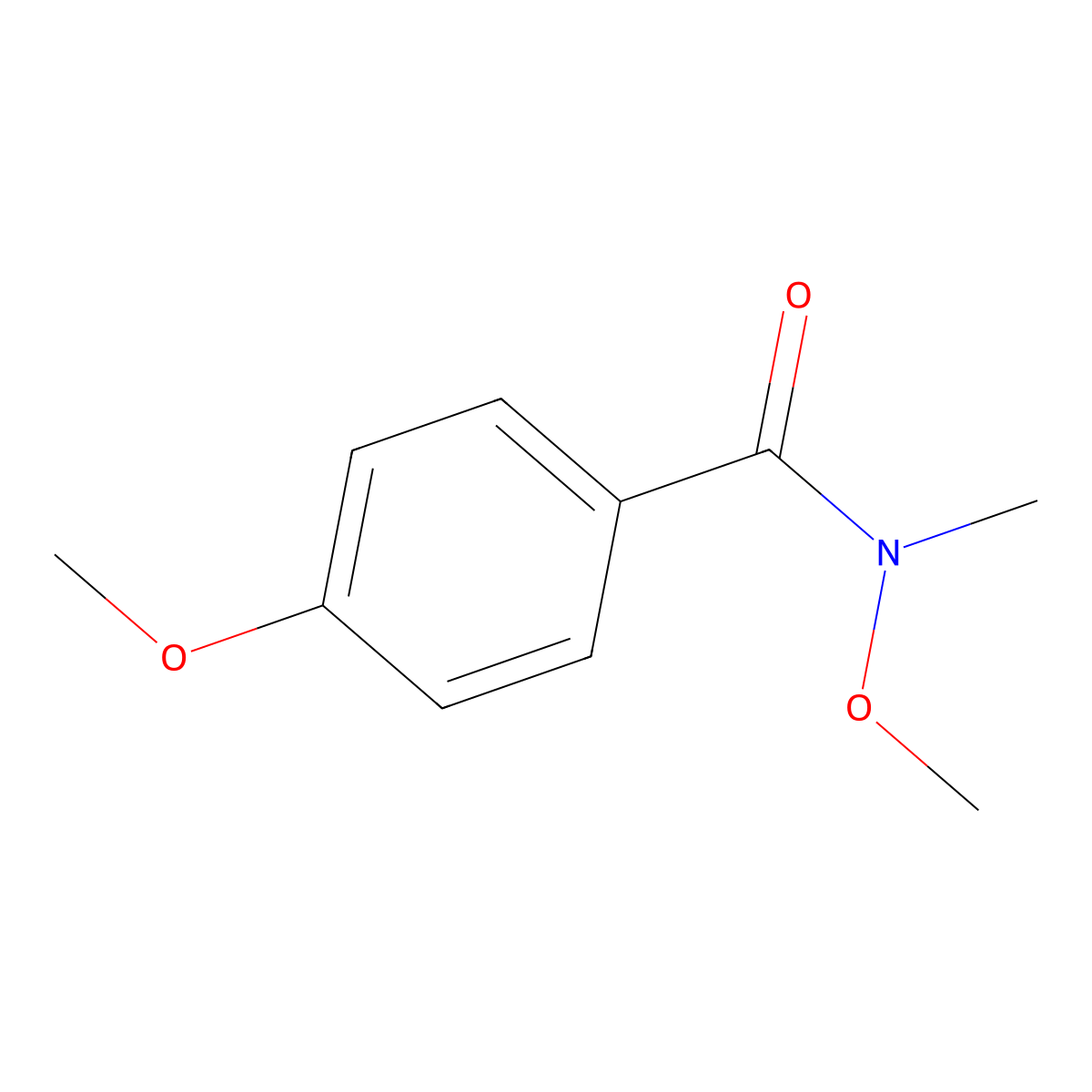 N,4-Dimethoxy-N-methylbenzamide molecular structure, CAS 52898-49-4