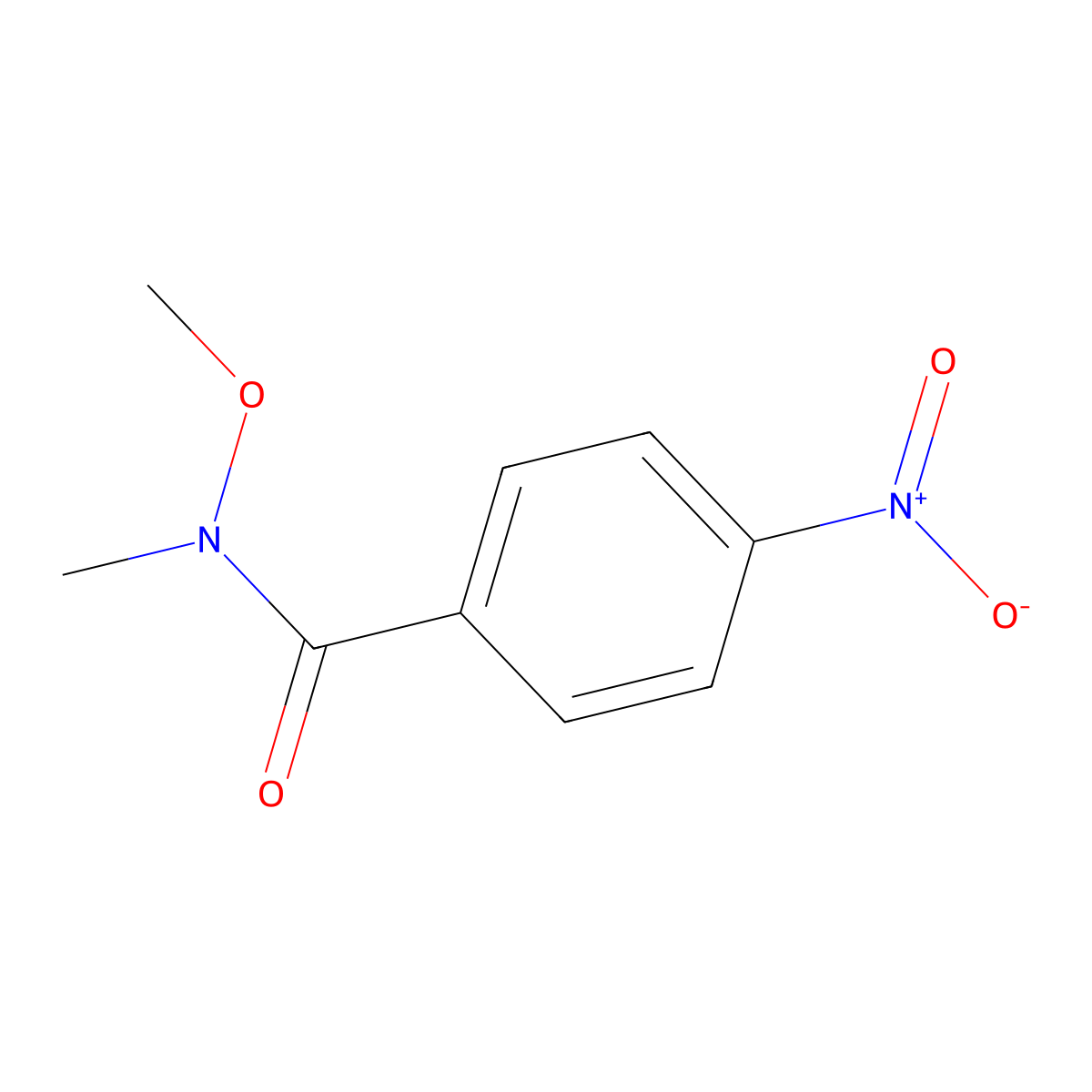 N-methoxy-N-methyl-4-nitrobenzamide molecular structure, CAS 52898-51-8