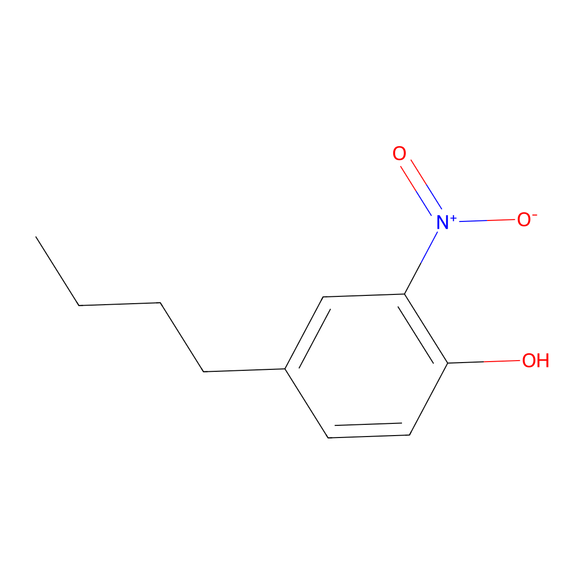 4-Butyl-2-nitrophenol molecular structure, CAS 52899-59-9
