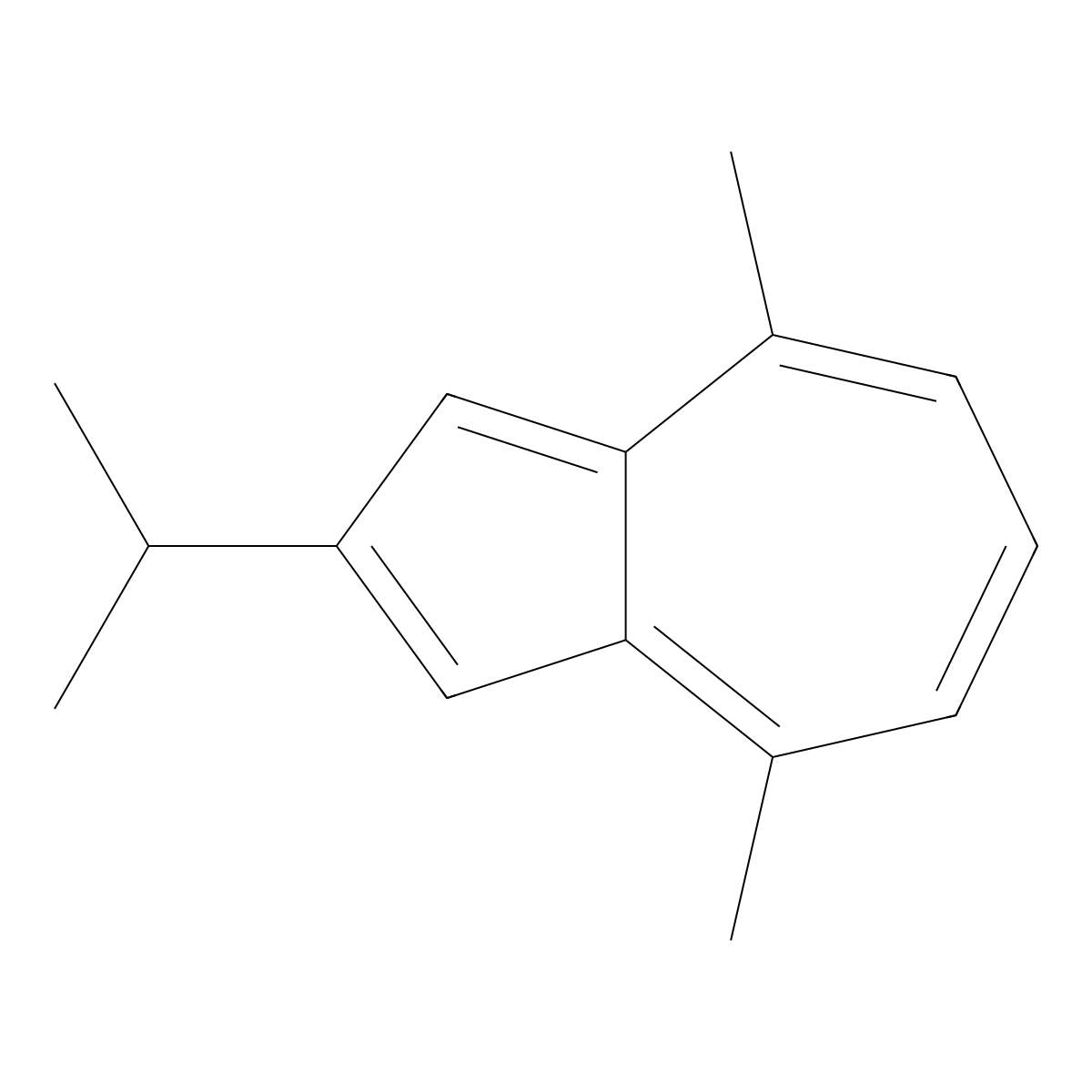 Vetivazulene molecular structure, CAS 529-08-8
