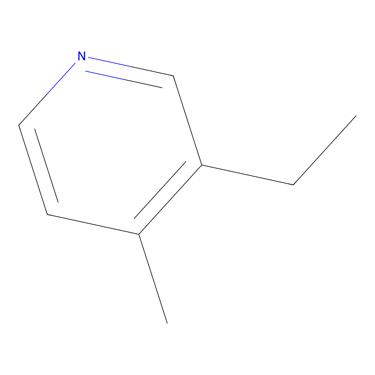3-Ethyl-4-methylpyridine molecular structure, CAS 529-21-5
