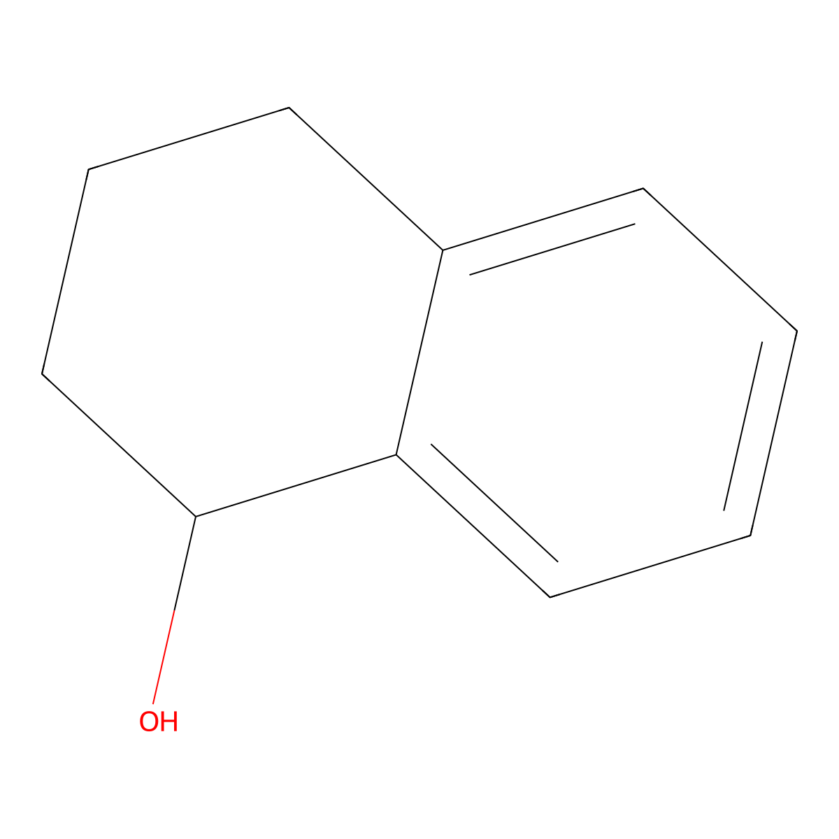 1,2,3,4-Tetrahydro-1-naphthalenol molecular structure, CAS 529-33-9
