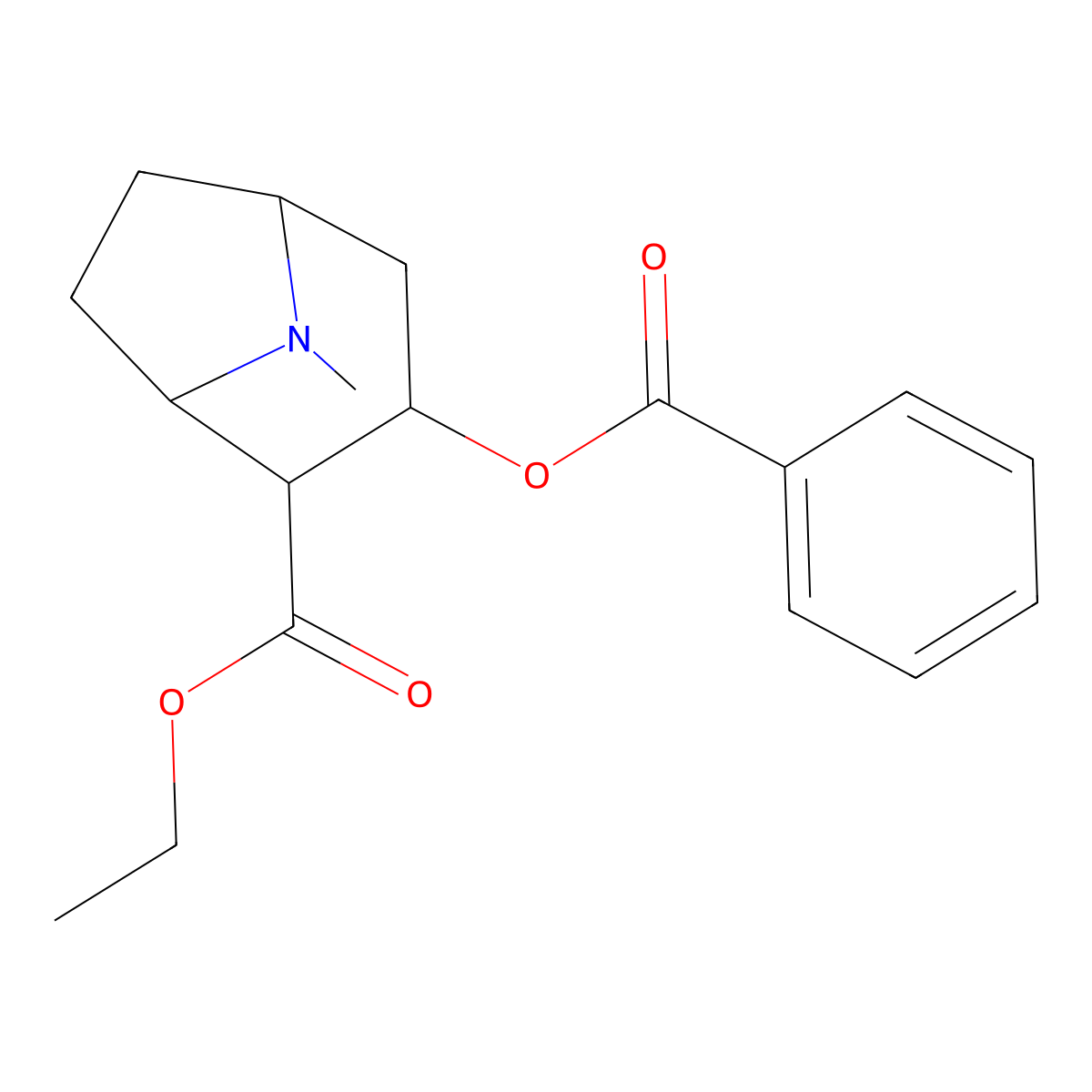 Cocaethylene molecular structure, CAS 529-38-4