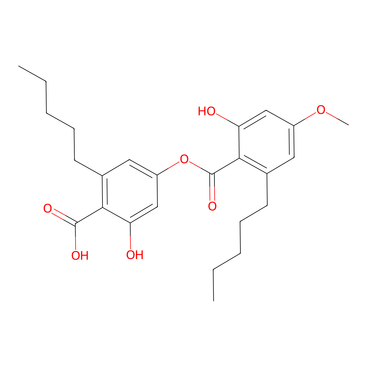 Perlatolinic acid molecular structure, CAS 529-47-5