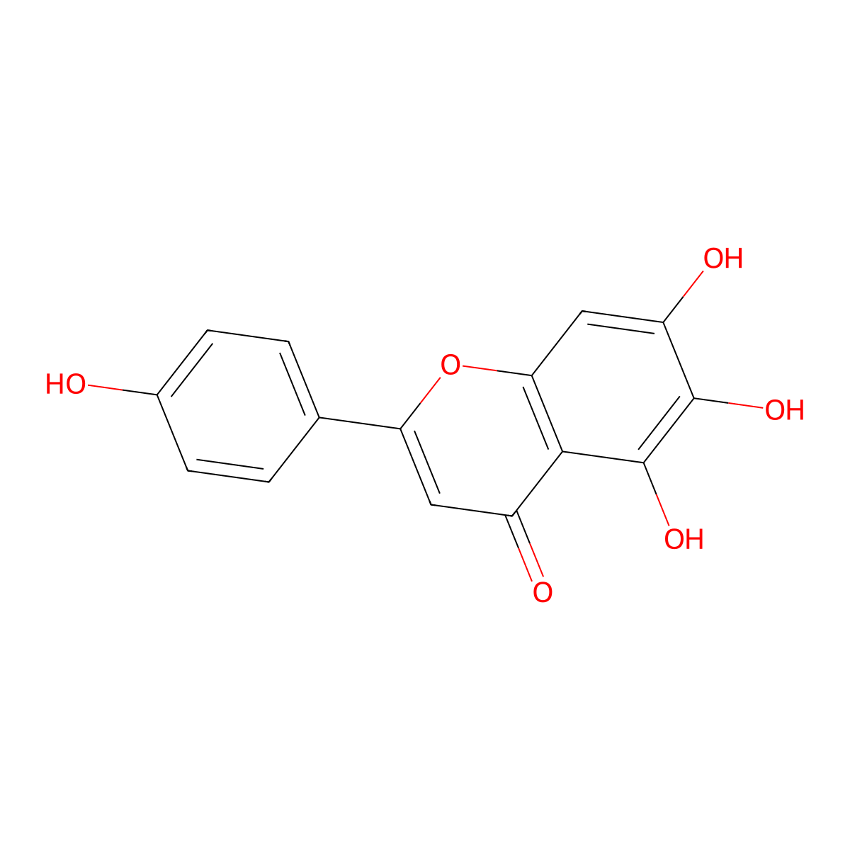 Scutellarein molecular structure, CAS 529-53-3