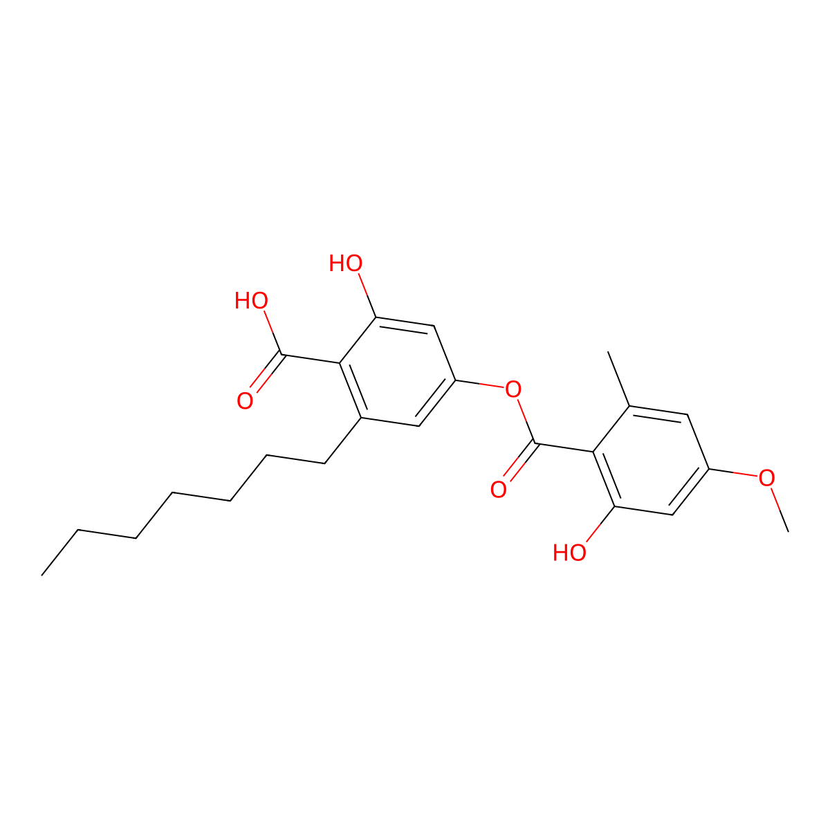 Sphaerophorin molecular structure, CAS 529-56-6