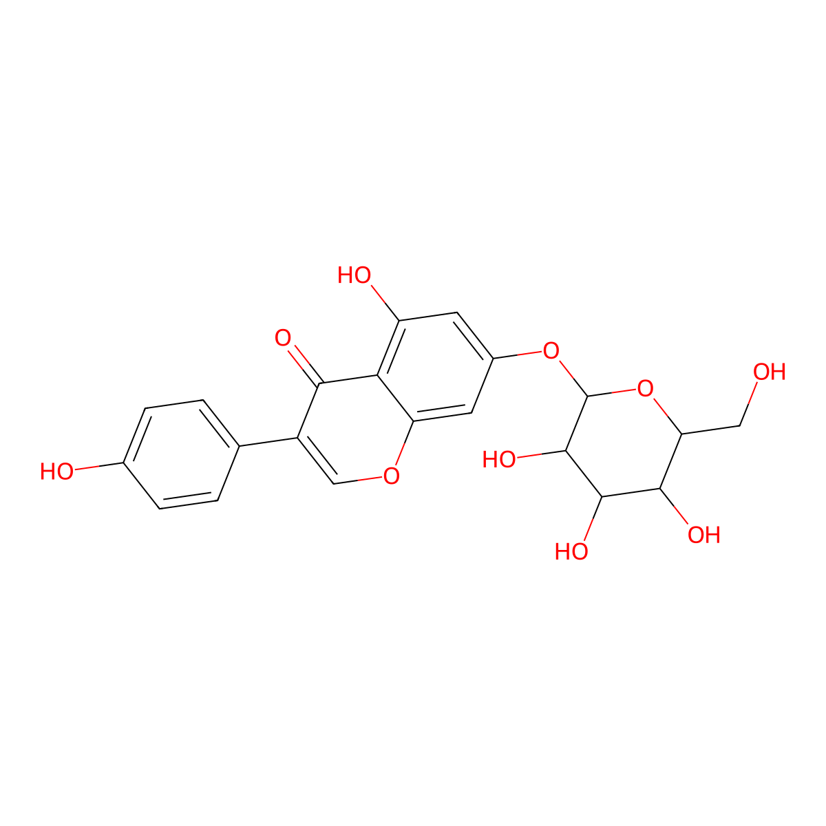 Genistin molecular structure, CAS 529-59-9