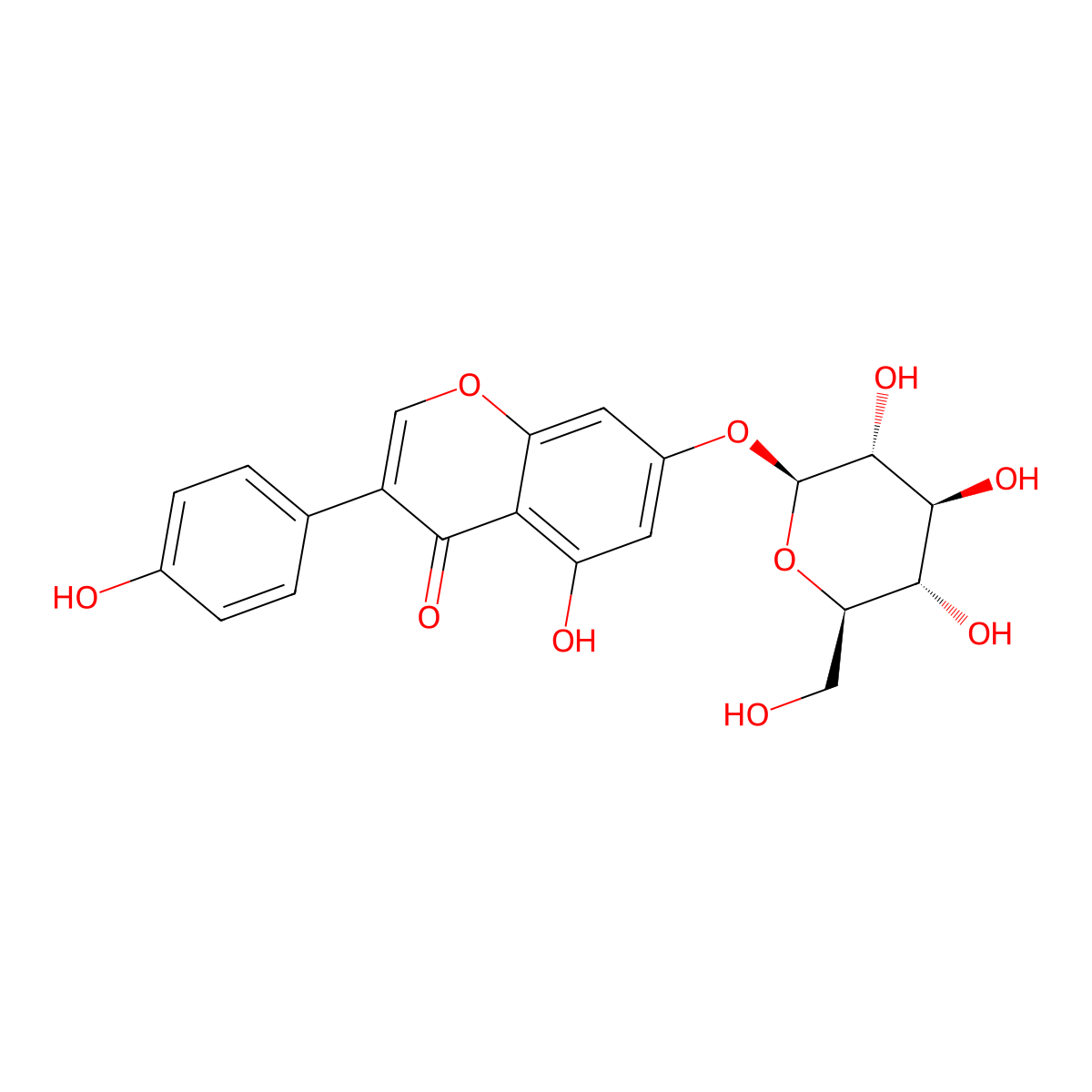 Genistin molecular structure, CAS 529-59-9