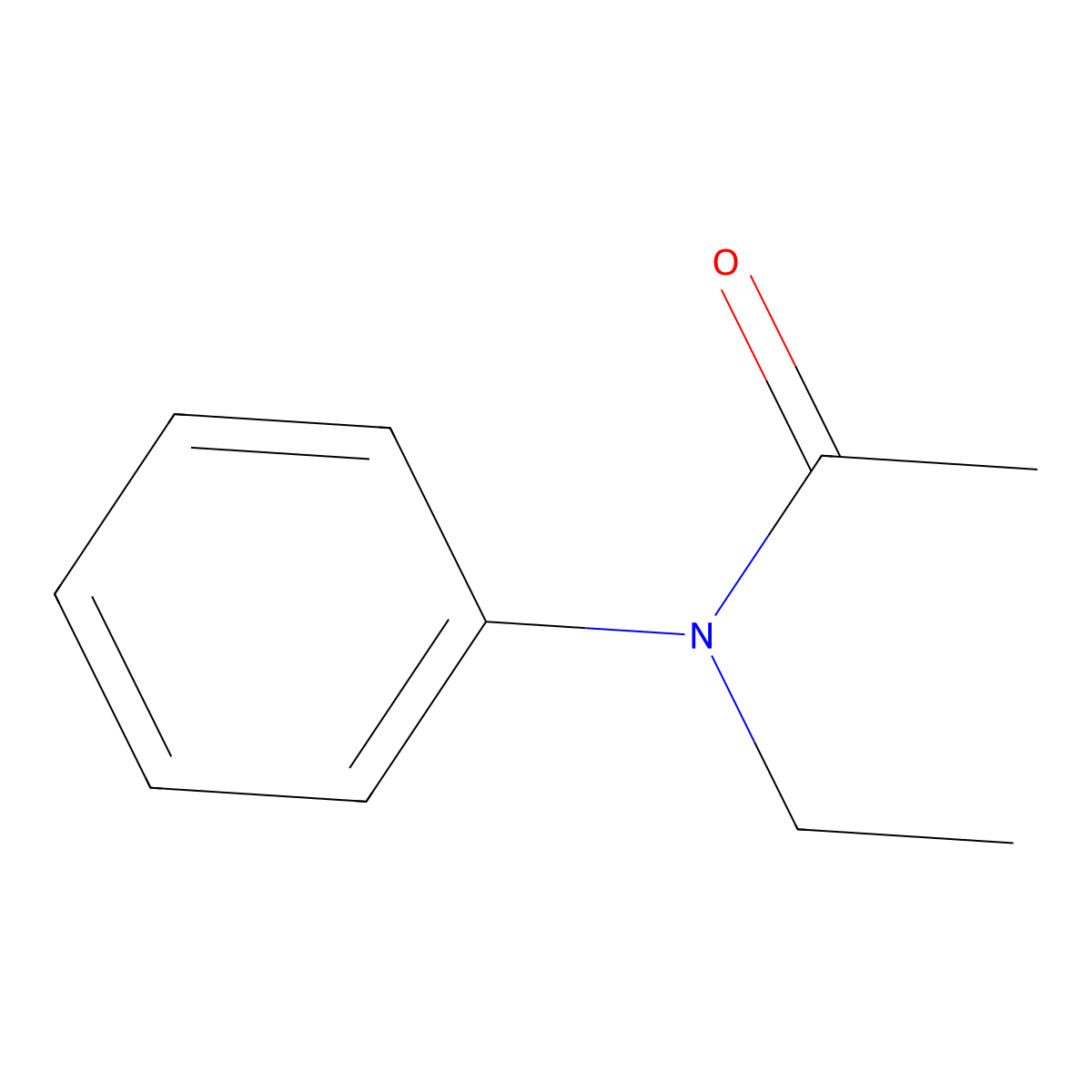 N-Ethyl-N-phenylacetamide molecular structure, CAS 529-65-7