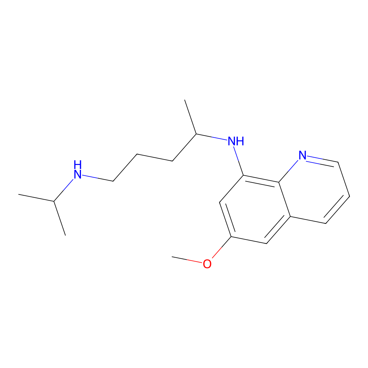 Isopentaquine molecular structure, CAS 529-73-7