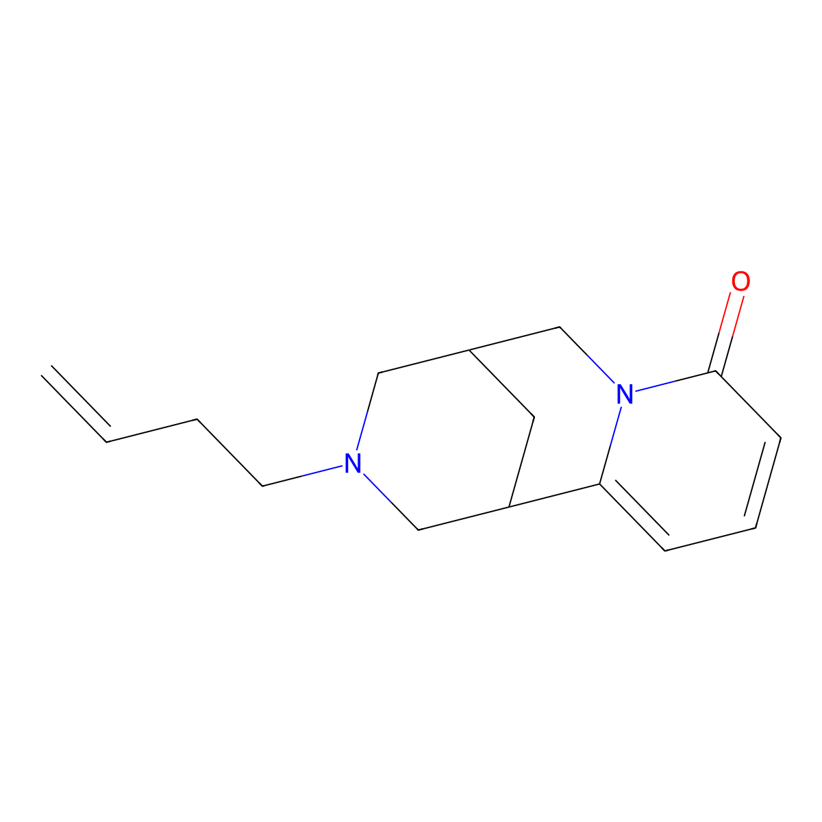 (1R,5S)-3-(3-Buten-1-yl)-1,2,3,4,5,6-hexahydro-1,5-methano-8H-pyrido(1,2-a)(1,5)diazocin-8-one molecular structure, CAS 529-78-2