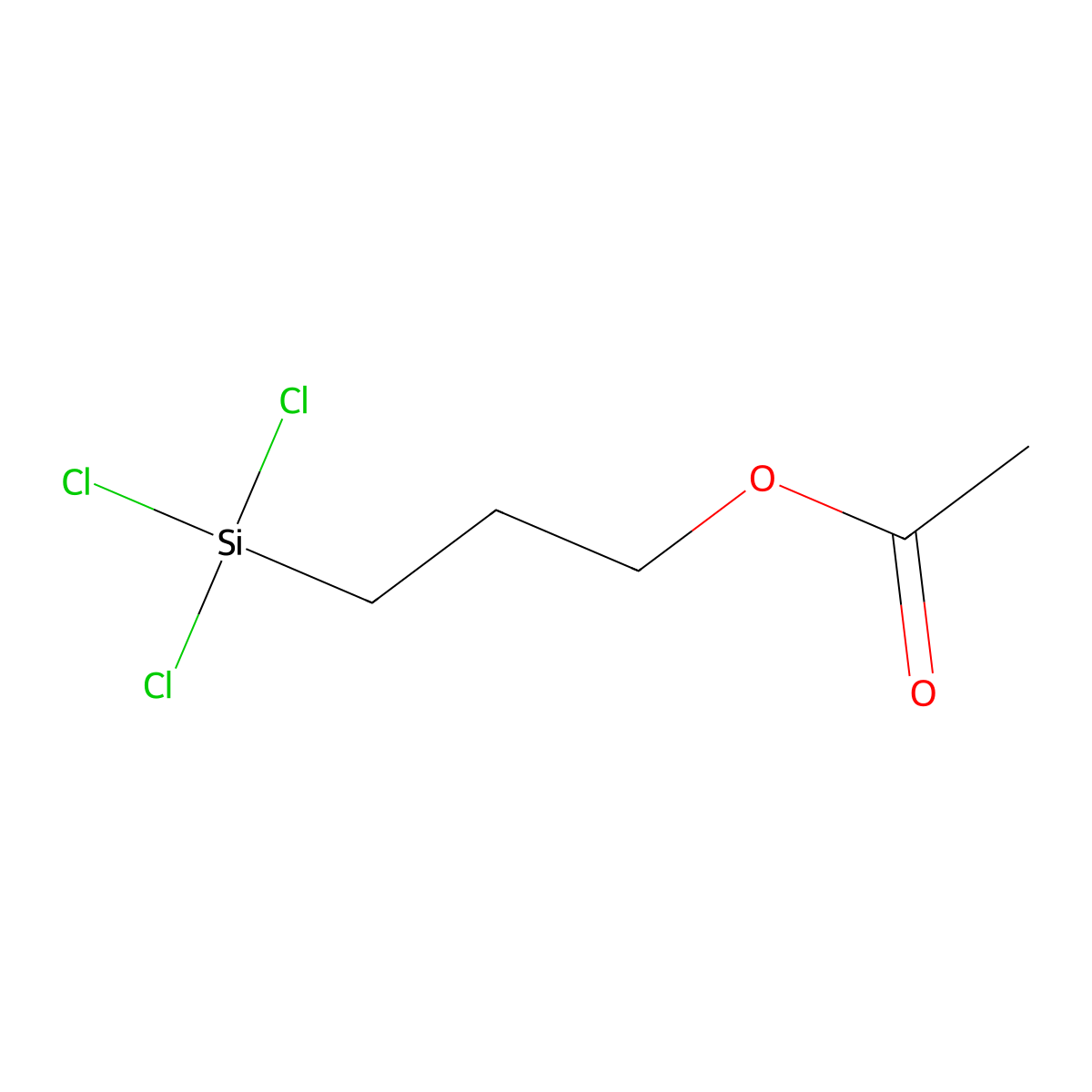 3-(Trichlorosilyl)propyl acetate molecular structure, CAS 5290-25-5