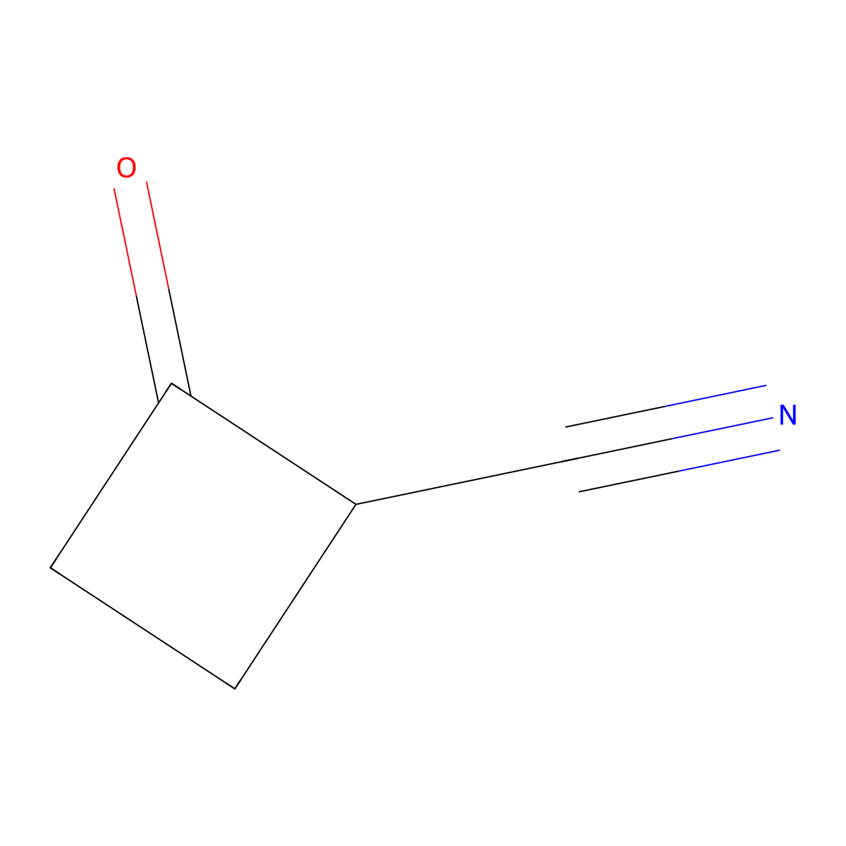 2-Oxocyclobutane-1-carbonitrile molecular structure, CAS 52903-54-5