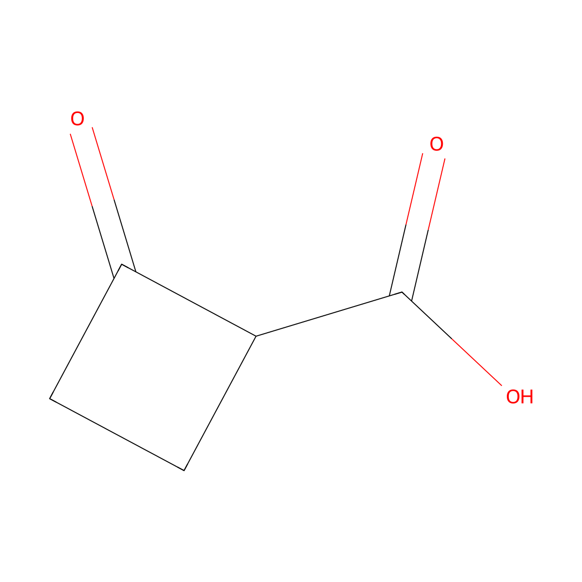 2-Oxocyclobutanecarboxylic acid molecular structure, CAS 52903-57-8