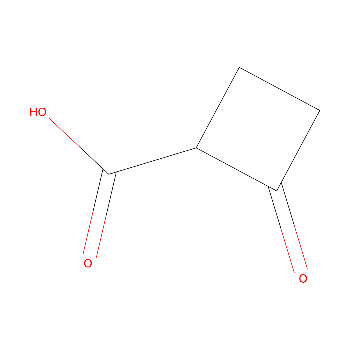 2-Oxocyclobutanecarboxylic acid molecular structure, CAS 52903-57-8