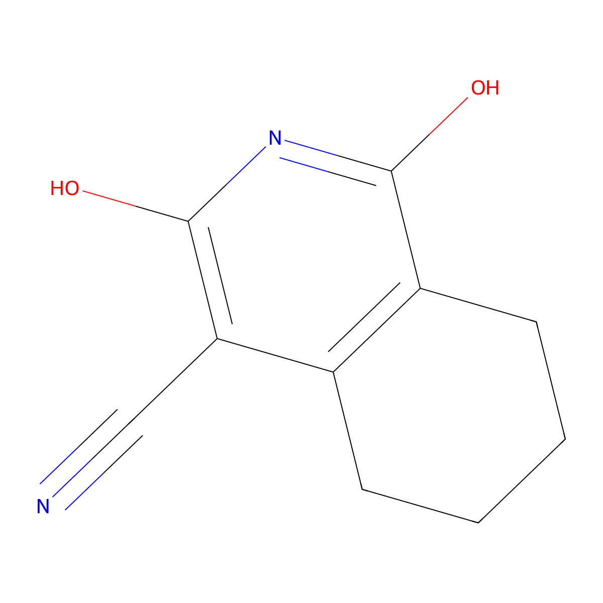 1-Hydroxy-3-oxo-2,3,5,6,7,8-hexahydroisoquinoline-4-carbonitrile molecular structure, CAS 52903-71-6