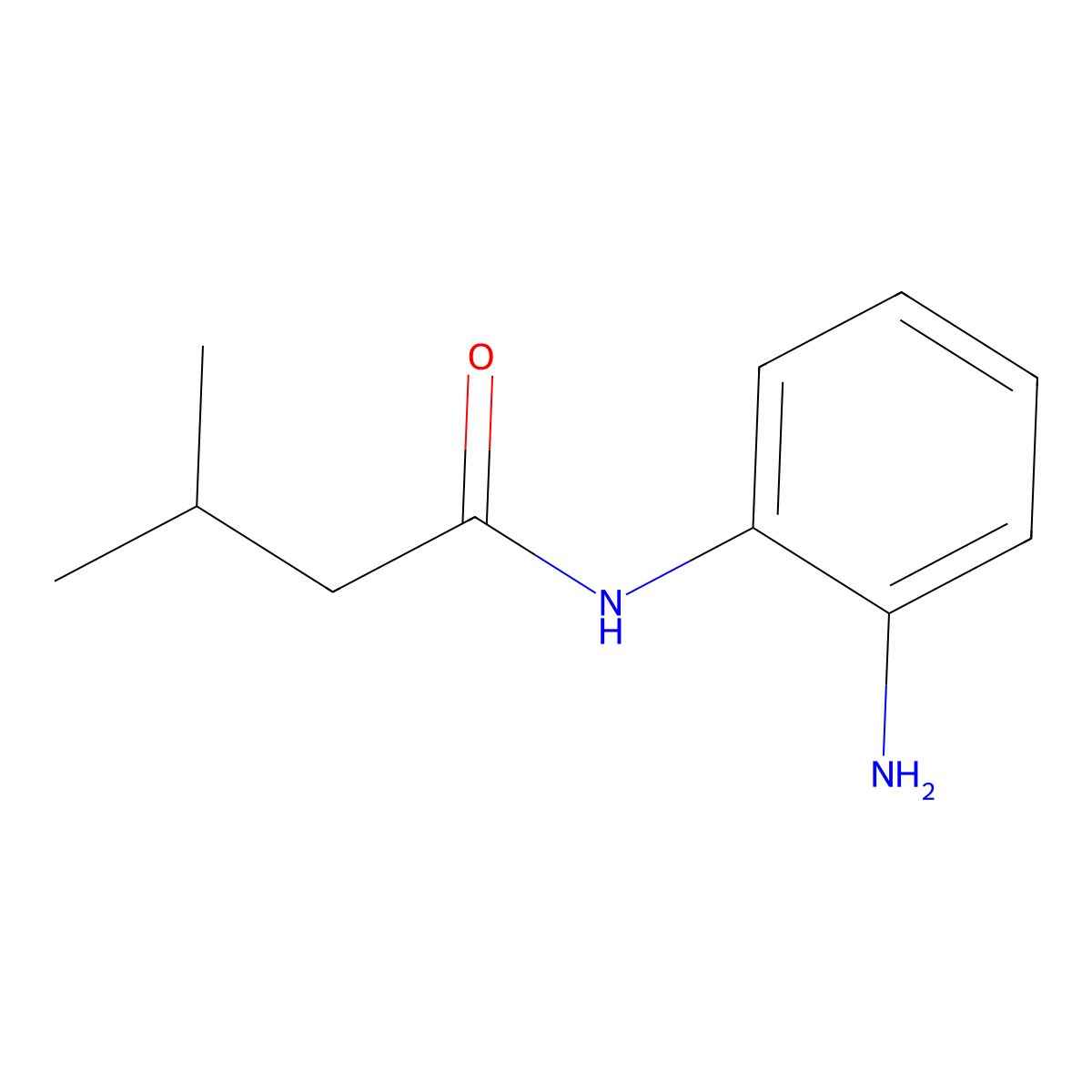 N-(2-aminophenyl)-3-methylbutanamide molecular structure, CAS 52905-00-7