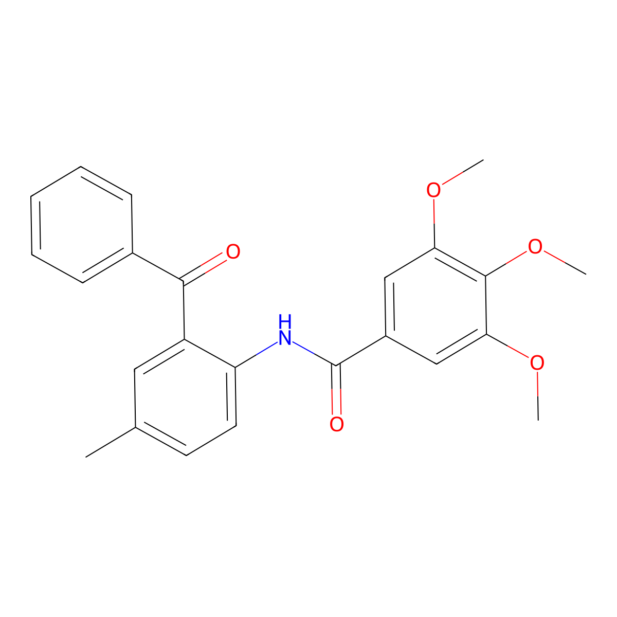 N-(2-benzoyl-4-methylphenyl)-3,4,5-trimethoxybenzamide molecular structure, CAS 52905-50-7