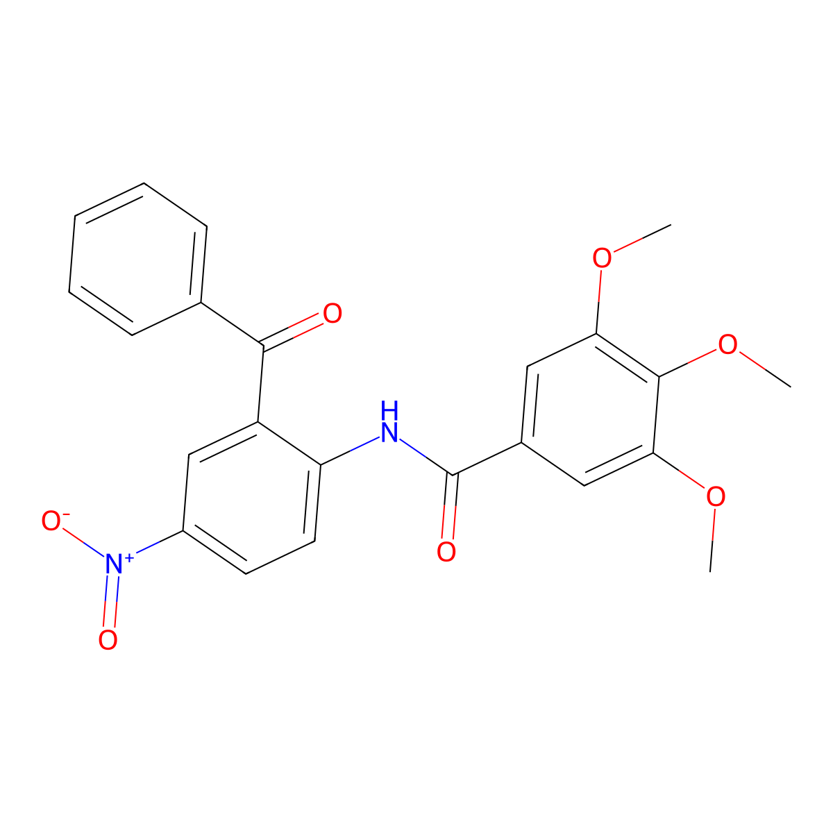 N-(2-benzoyl-4-nitrophenyl)-3,4,5-trimethoxybenzamide molecular structure, CAS 52905-67-6