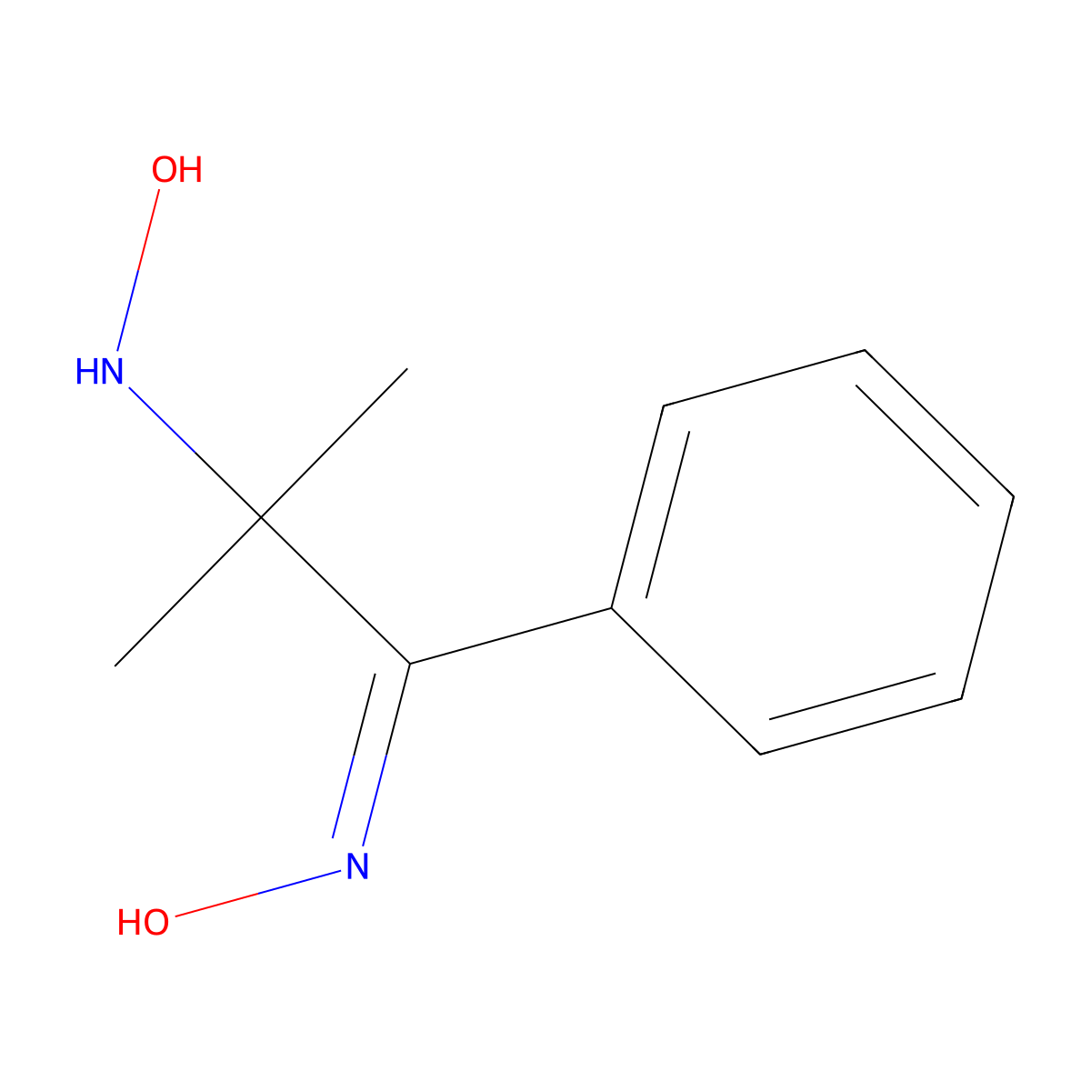 N-(1-oximino-2-methyl-1-phenyl-2-propyl)-hydroxylamine molecular structure, CAS 5291-08-7
