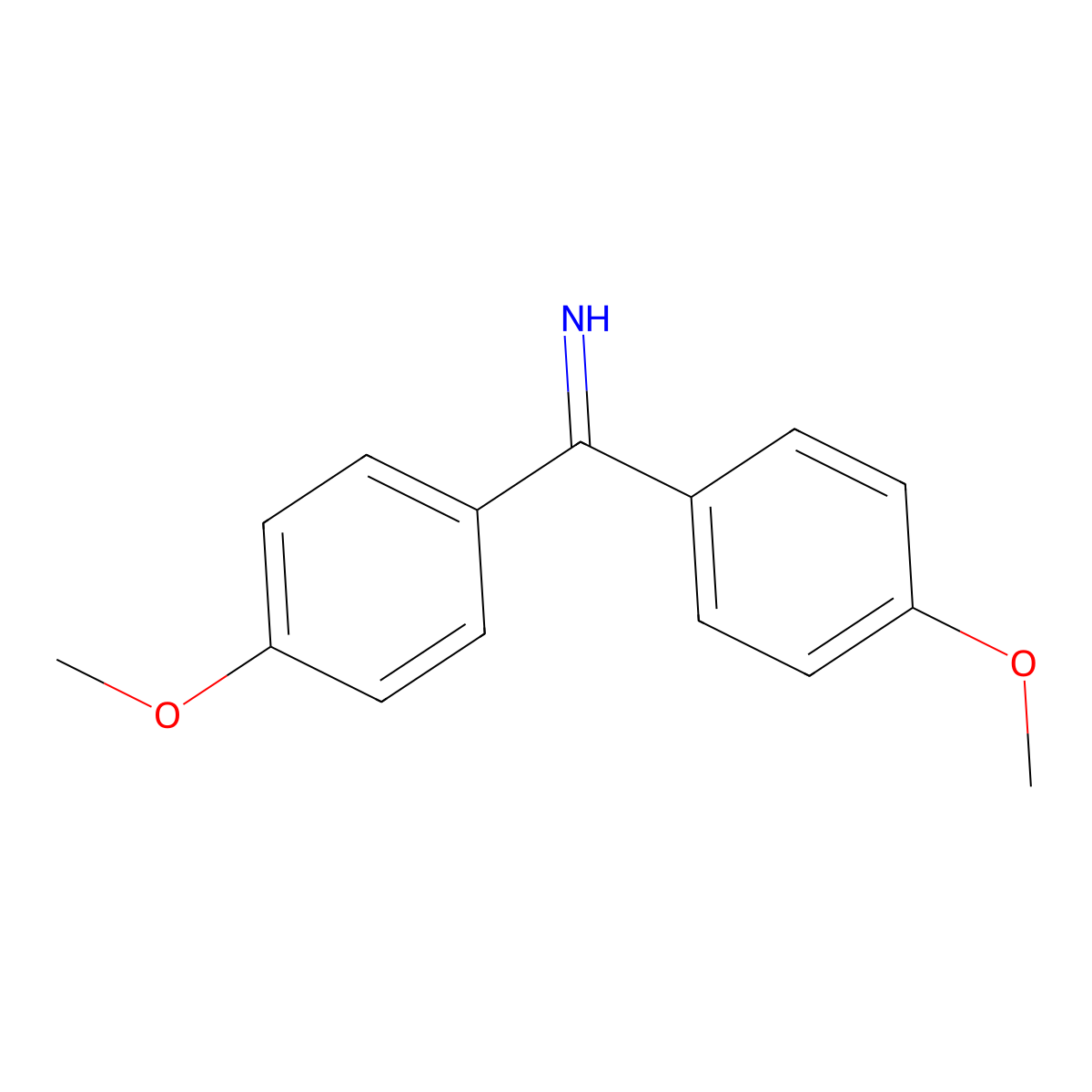 Bis(4-methoxyphenyl)methanimine molecular structure, CAS 5291-48-5
