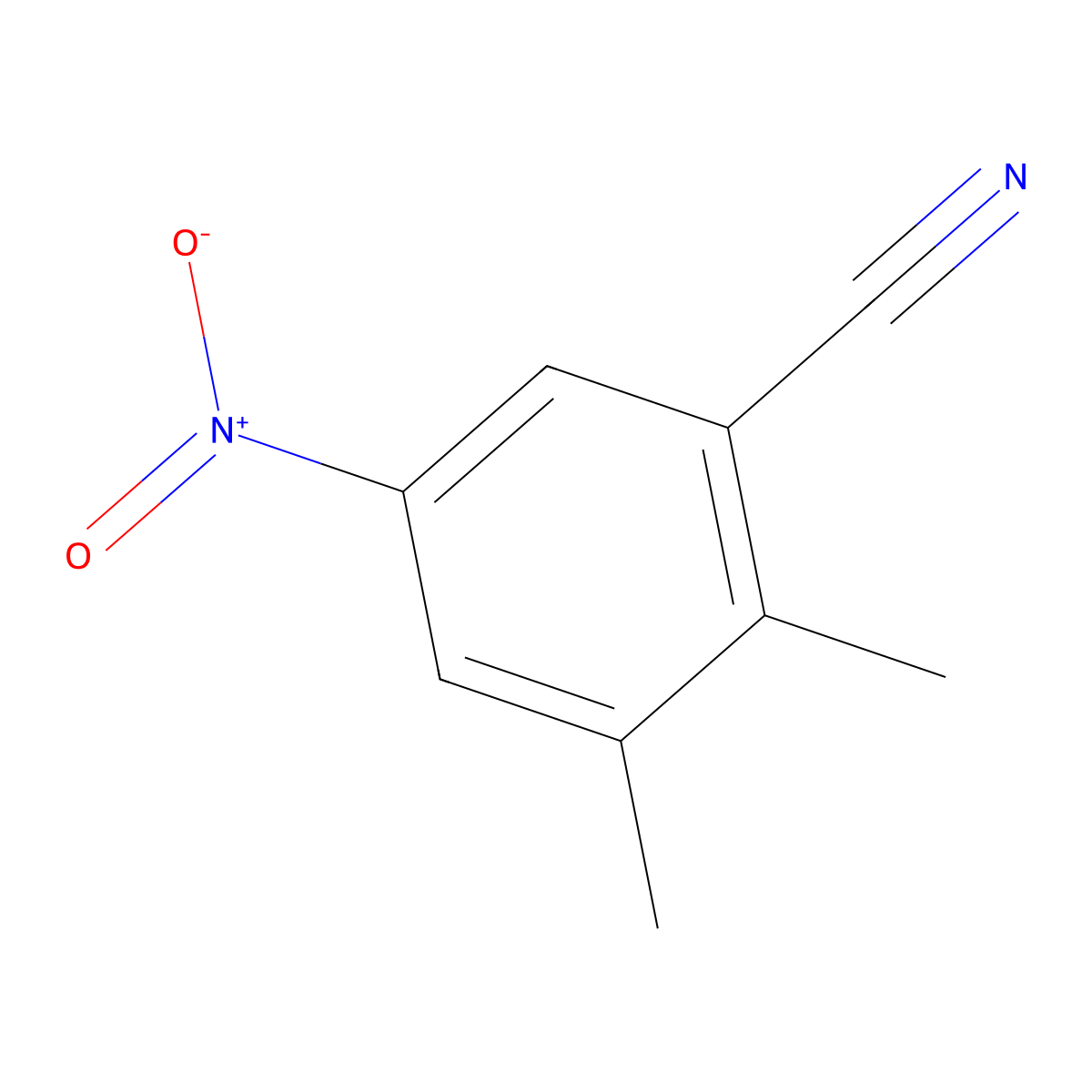 2,3-Dimethyl-5-nitrobenzonitrile molecular structure, CAS 52911-59-8