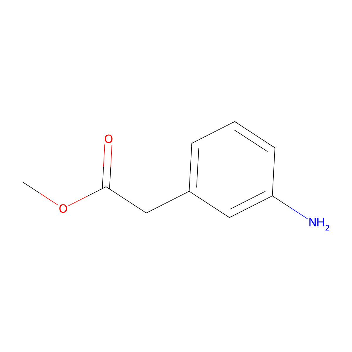 Methyl 3-aminophenylacetate molecular structure, CAS 52913-11-8