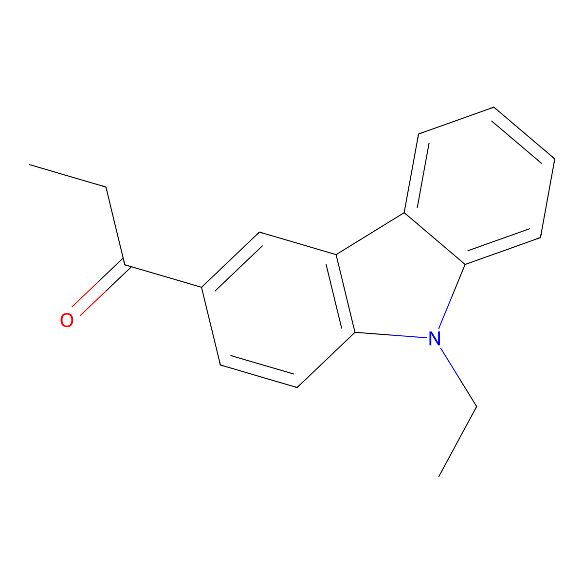 1-(9-ethyl-9H-carbazol-3-yl)propan-1-one molecular structure, CAS 52915-11-4