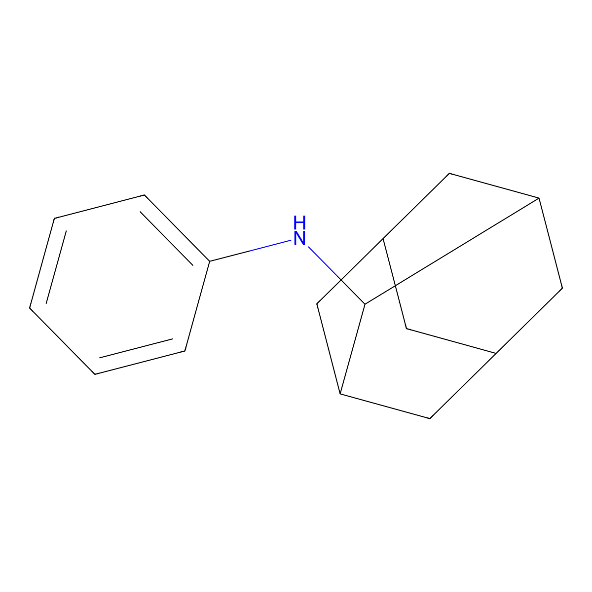 Aniline, N-(2-adamantyl)- molecular structure, CAS 52917-67-6