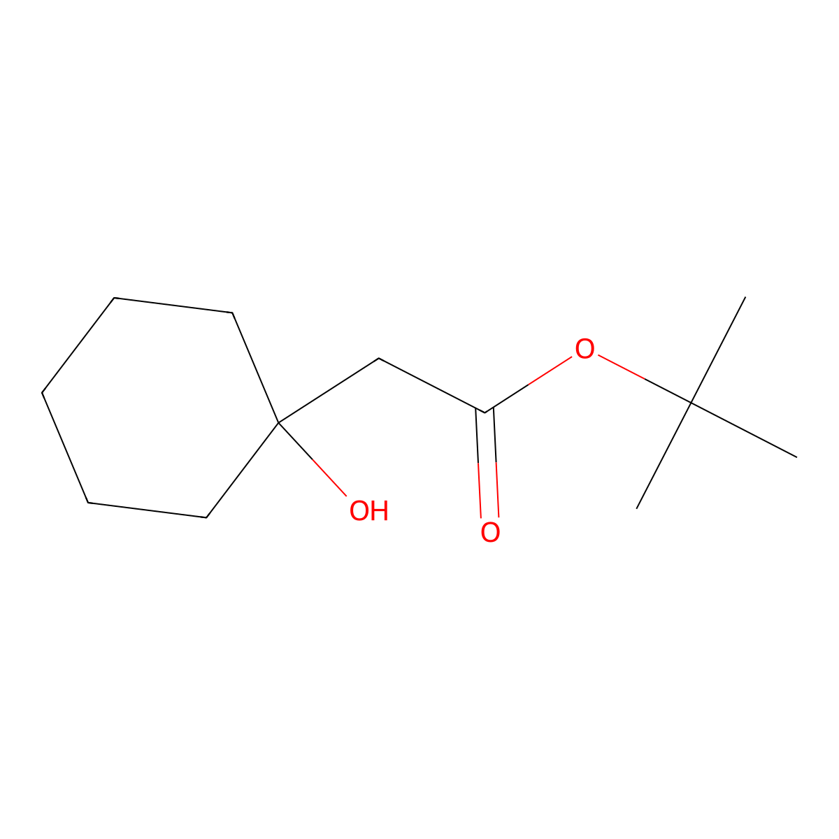 Tert-butyl 2-(1-hydroxycyclohexyl)acetate molecular structure, CAS 5292-13-7