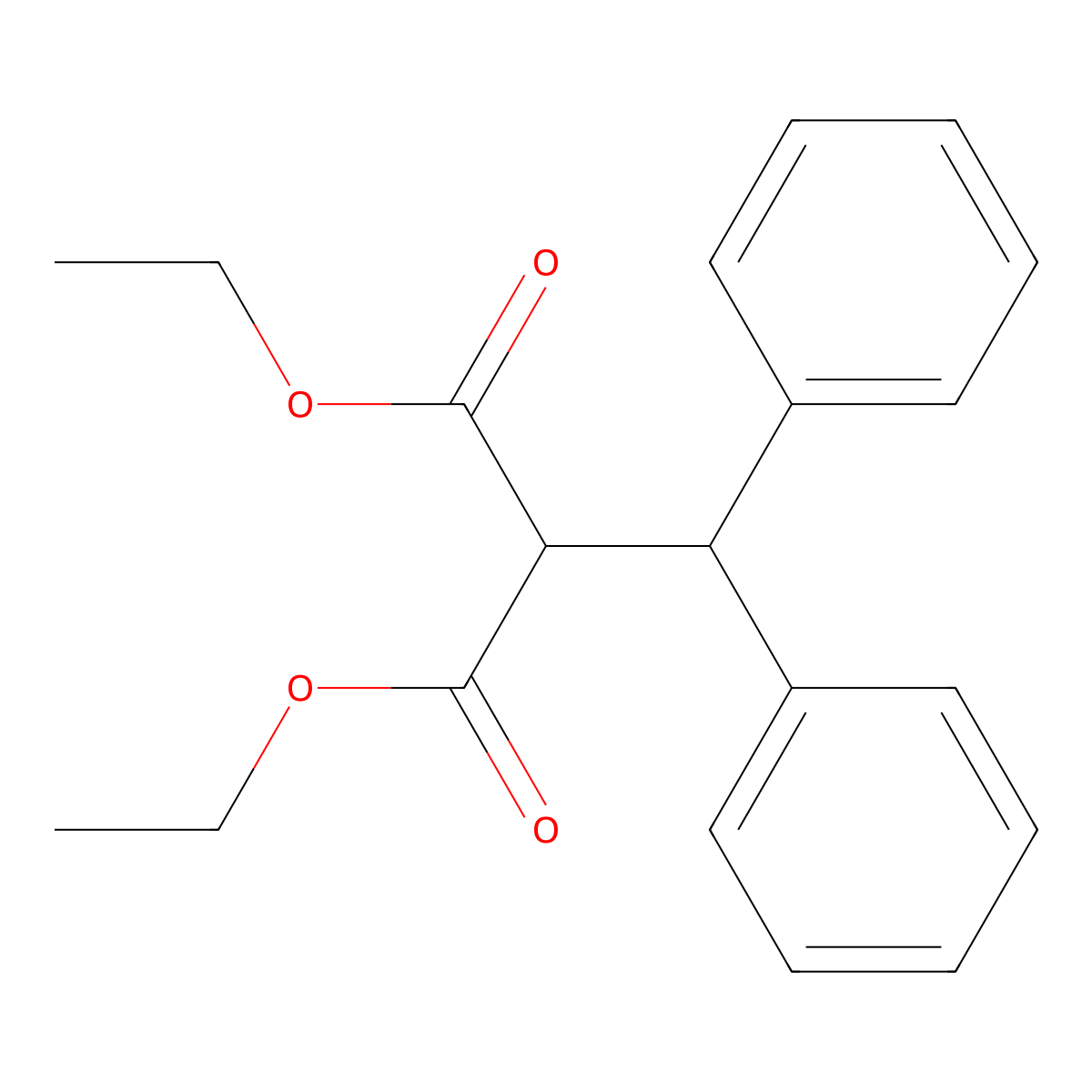 Diethyl(diphenylmethyl)malonate molecular structure, CAS 5292-54-6