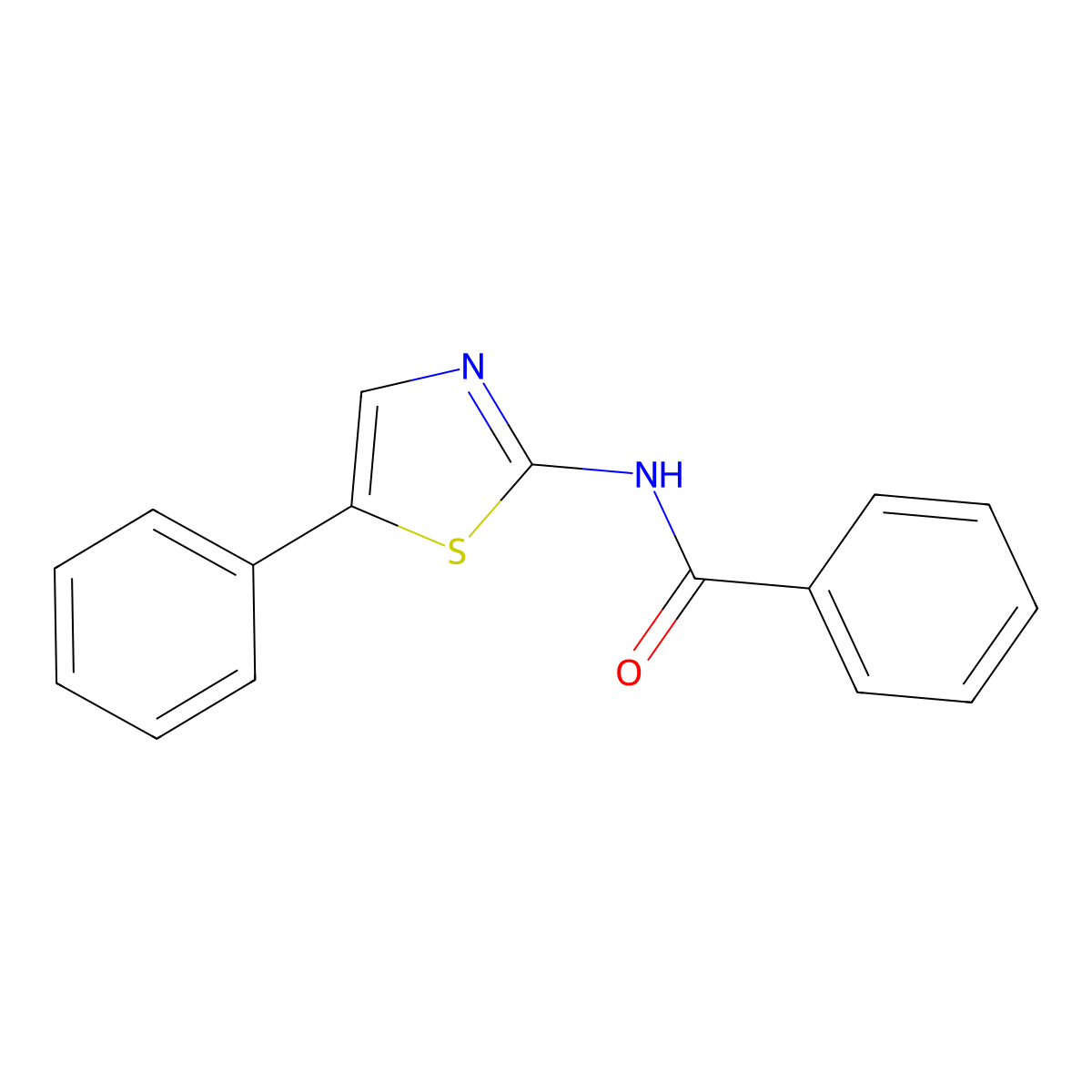 N-(5-phenyl-1,3-thiazol-2-yl)benzamide molecular structure, CAS 52920-42-0