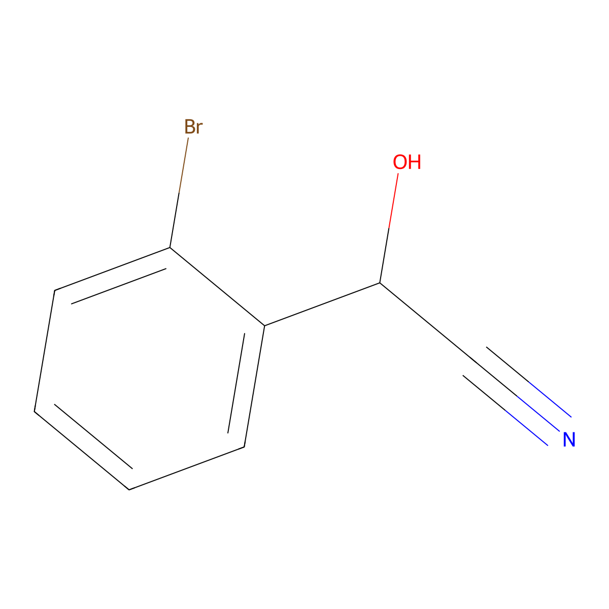 2-(2-Bromophenyl)-2-hydroxyacetonitrile molecular structure, CAS 52923-21-4
