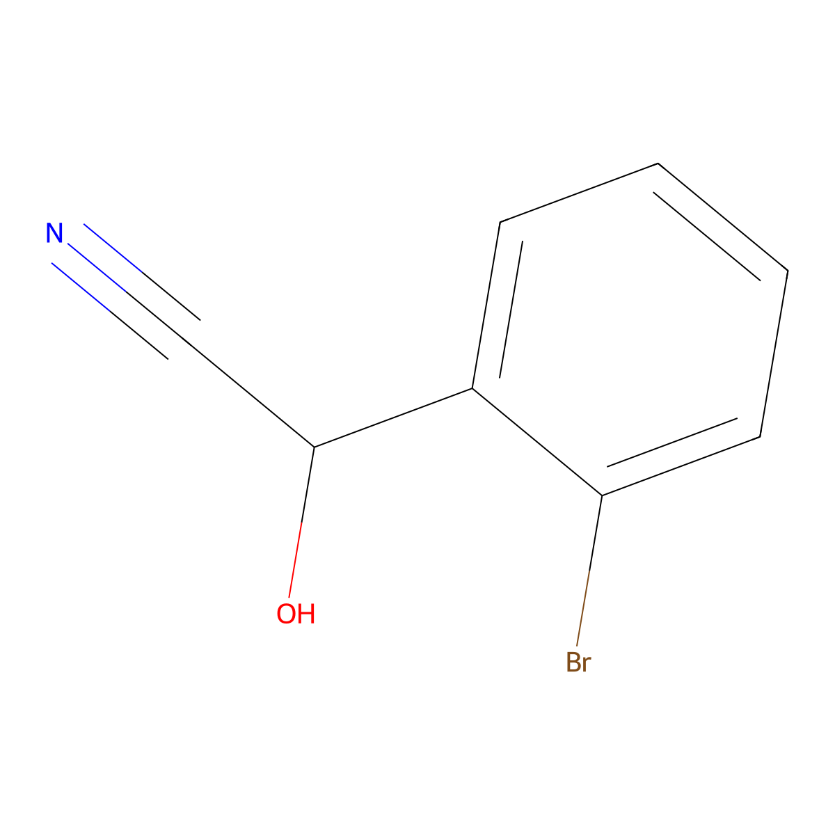 2-(2-Bromophenyl)-2-hydroxyacetonitrile molecular structure, CAS 52923-21-4