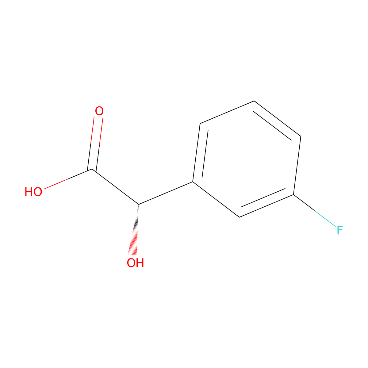 (2S)-2-(3-fluorophenyl)-2-hydroxyacetic acid molecular structure, CAS 52923-24-7