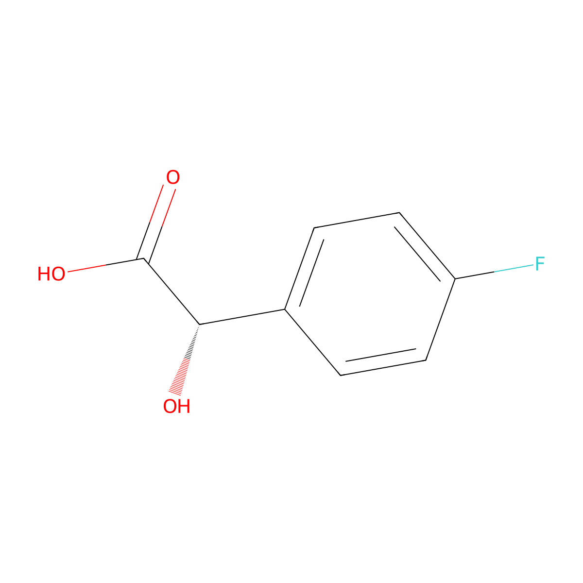 (2S)-2-(4-fluorophenyl)-2-hydroxyacetic acid molecular structure, CAS 52923-25-8