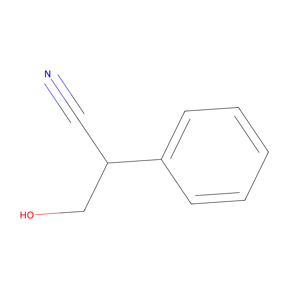 3-Hydroxy-2-phenylpropionitrile molecular structure, CAS 52923-48-5