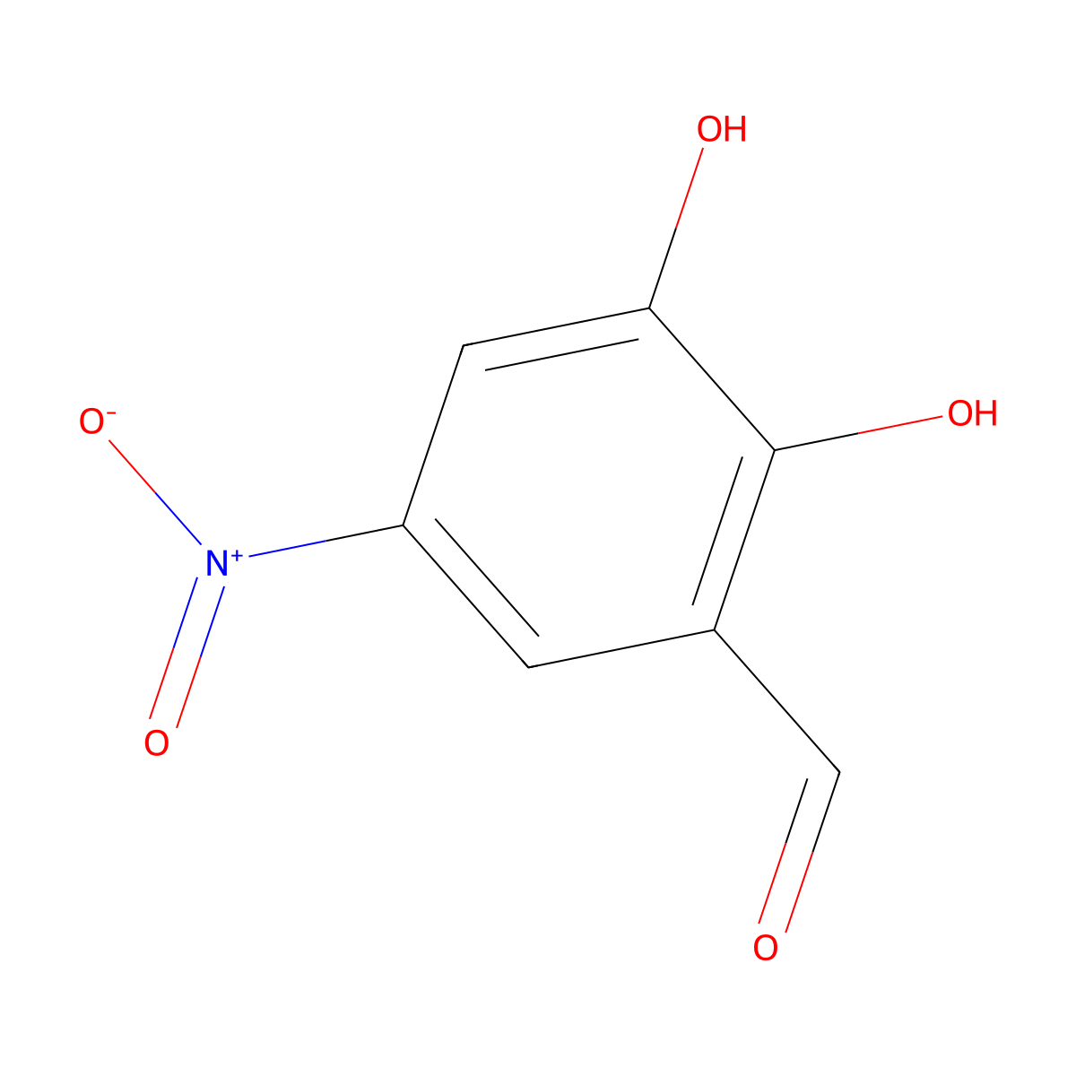 2,3-Dihydroxy-5-nitrobenzaldehyde molecular structure, CAS 52924-54-6