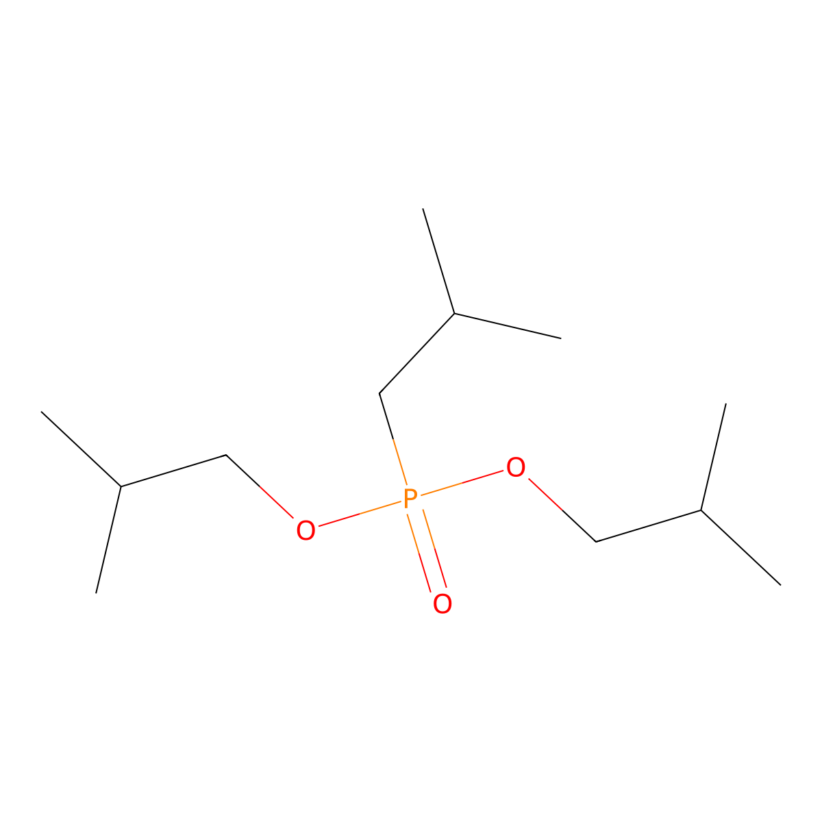 Bis(2-methylpropyl) (2-methylpropyl)phosphonate molecular structure, CAS 52928-43-5