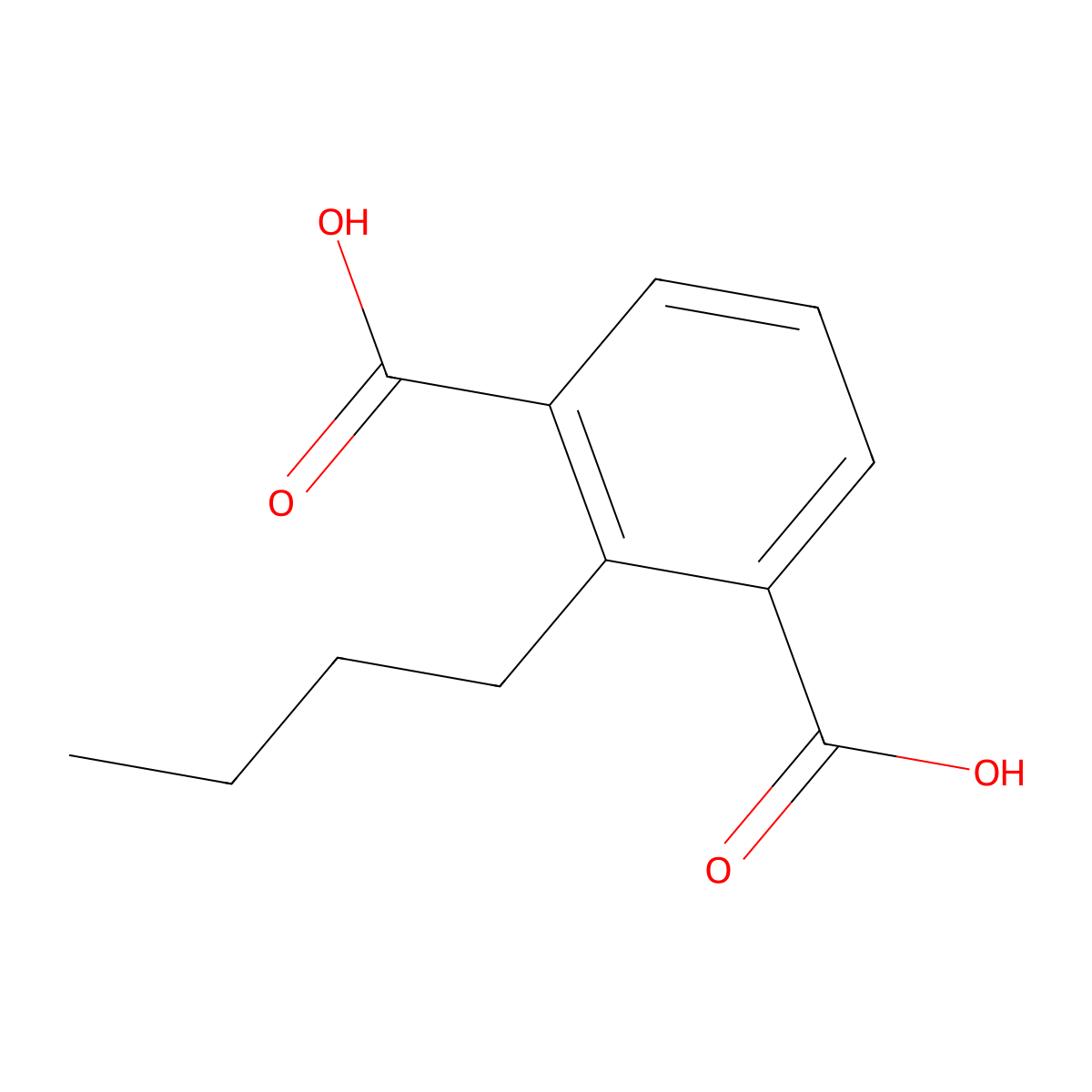 2-Butylbenzene-1,3-dicarboxylic acid molecular structure, CAS 5293-56-1