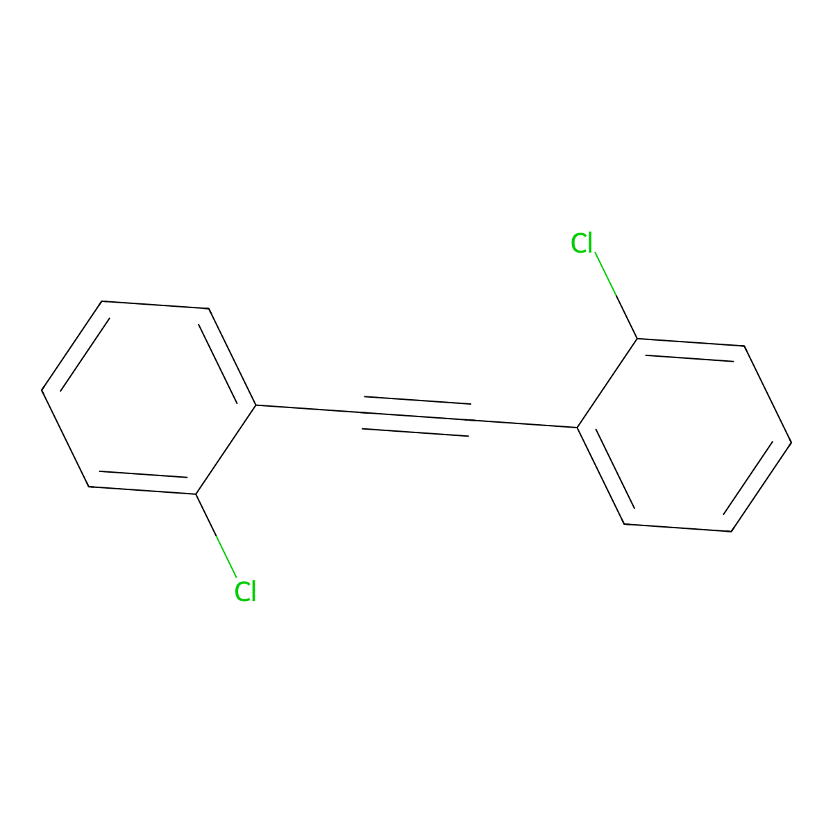 1-Chloro-2-[2-(2-chlorophenyl)ethynyl]benzene molecular structure, CAS 5293-77-6